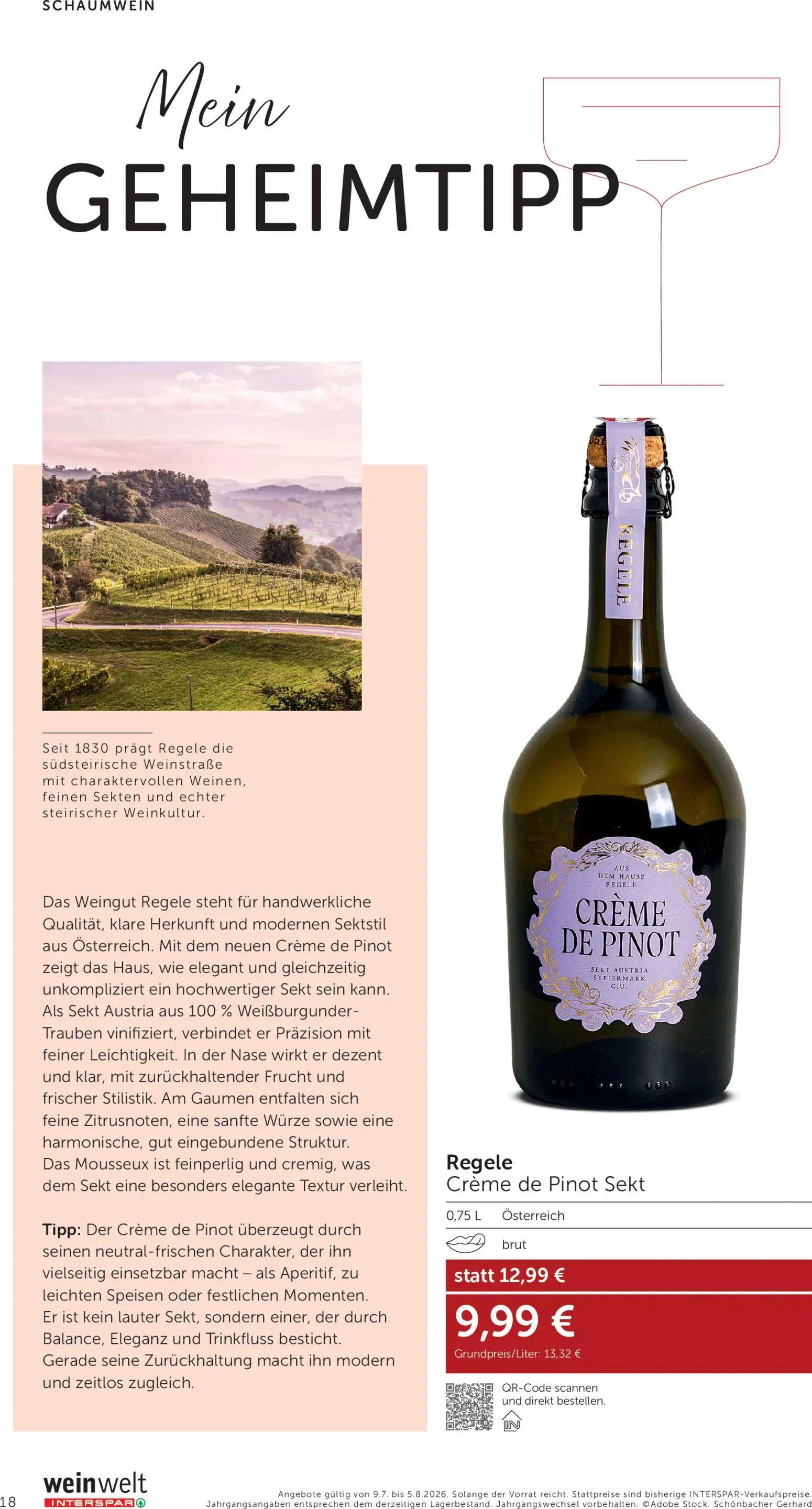 Interspar Prospekt, Seite 18 von 24 — Crème de Pinot Sekt