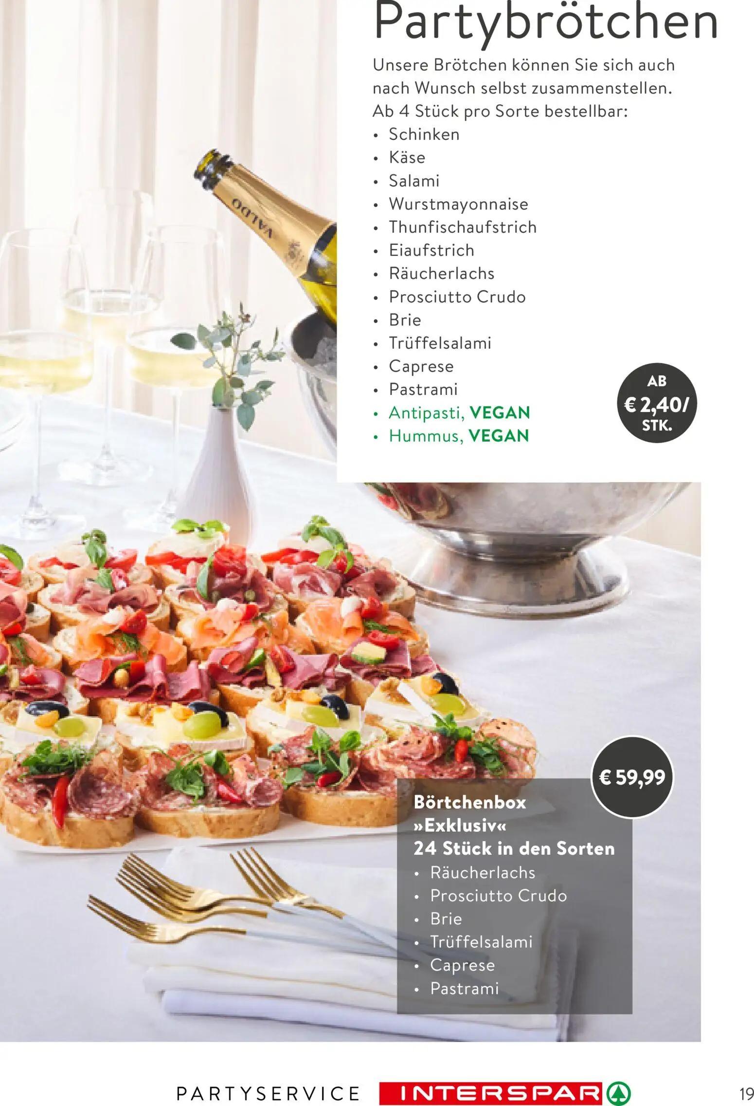 Interspar Prospekt, Seite 19 von 24 — Partybrötchen, Partybrötchen