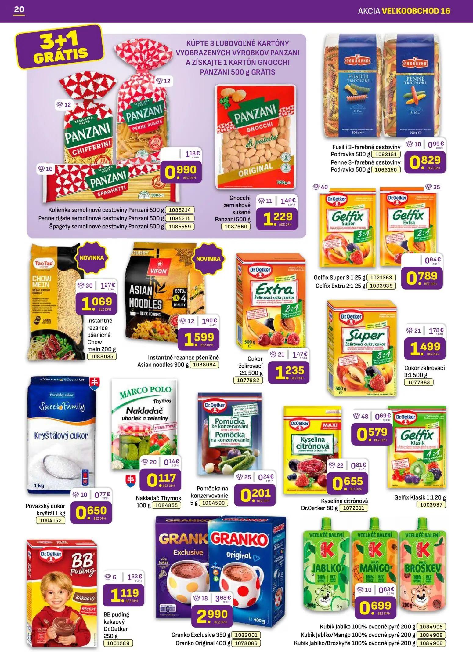 Libex leták, strana 20 z 36 — Granko Exclusive, Granko Original, Instantné rezance pšeničné Asian noodles