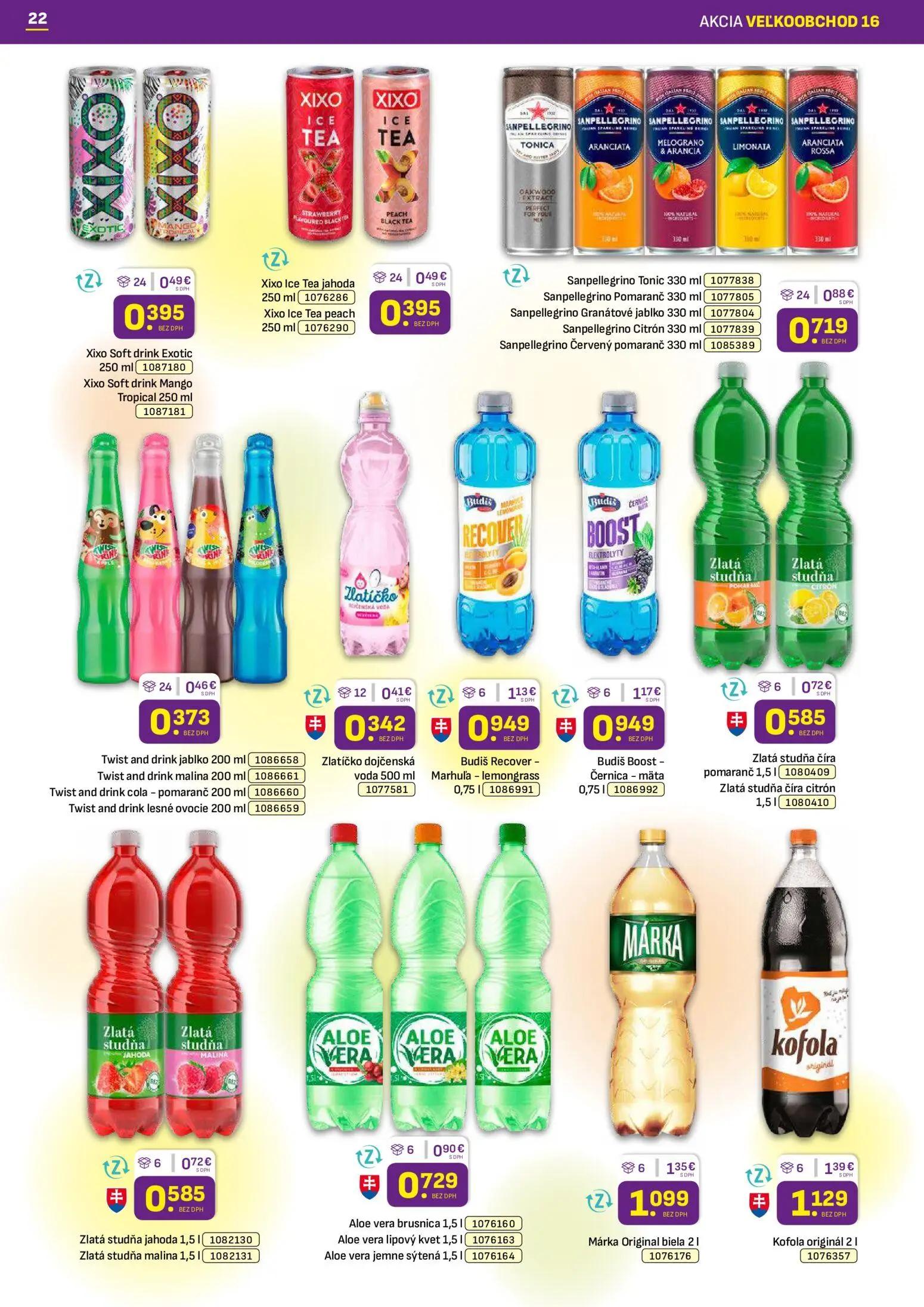 Libex leták, strana 22 z 36 — Kofola originál, Márka Original biela, Budiš Boost - Černica - mäta