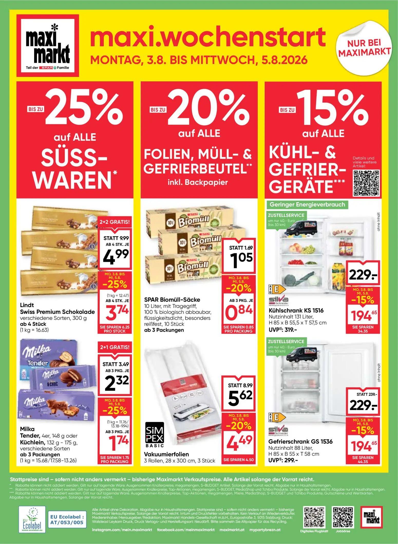 Maximarkt Prospekt, Seite 24 von 24 — SPAR Biomüll-Säcke