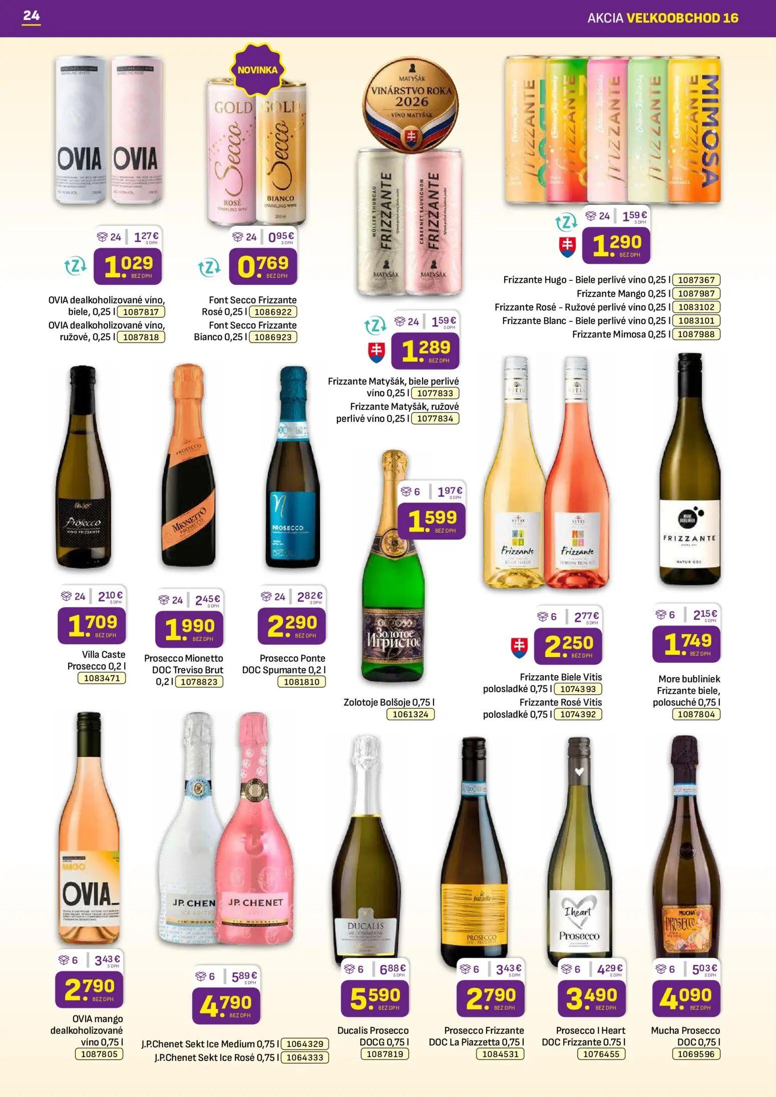 Libex leták, strana 24 z 36 — Ducalis Prosecco DOCG, J.P.Chenet Sekt Ice Medium, J.P.Chenet Sekt Ice Rosé