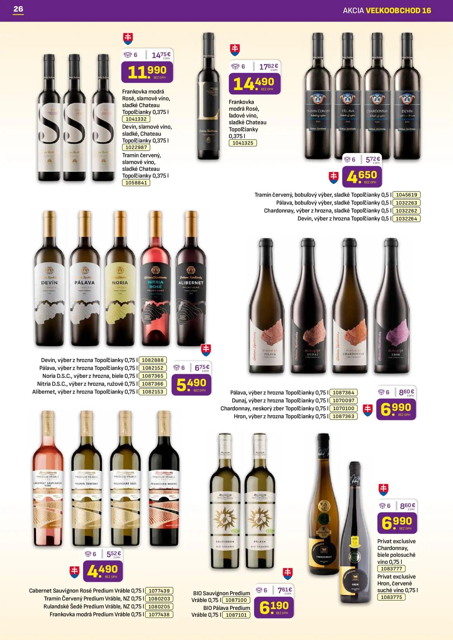 Libex leták, strana 26 z 36 — Frankovka modrá Rosé, ľadové víno, sladké Chateau Topoľčianky, Frankovka modrá Rosé, slamové v…