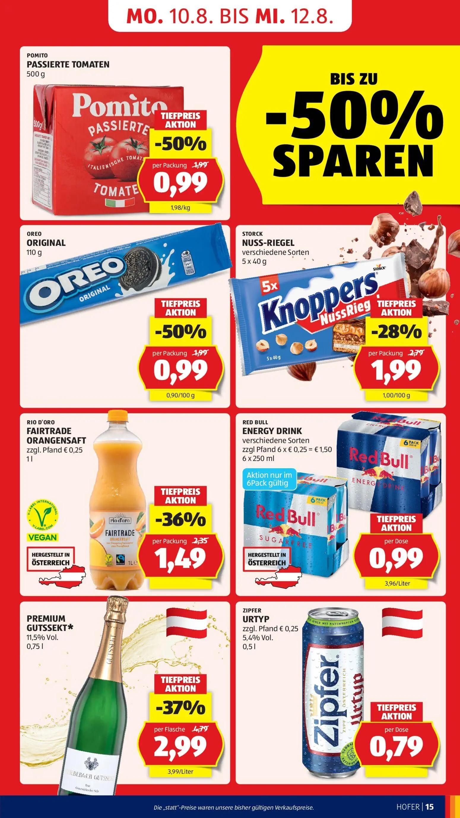 Hofer Prospekt, Seite 27 von 47 — RIO D'ORO FAIRTRADE ORANGENSAFT, RED BULL ENERGY DRINK