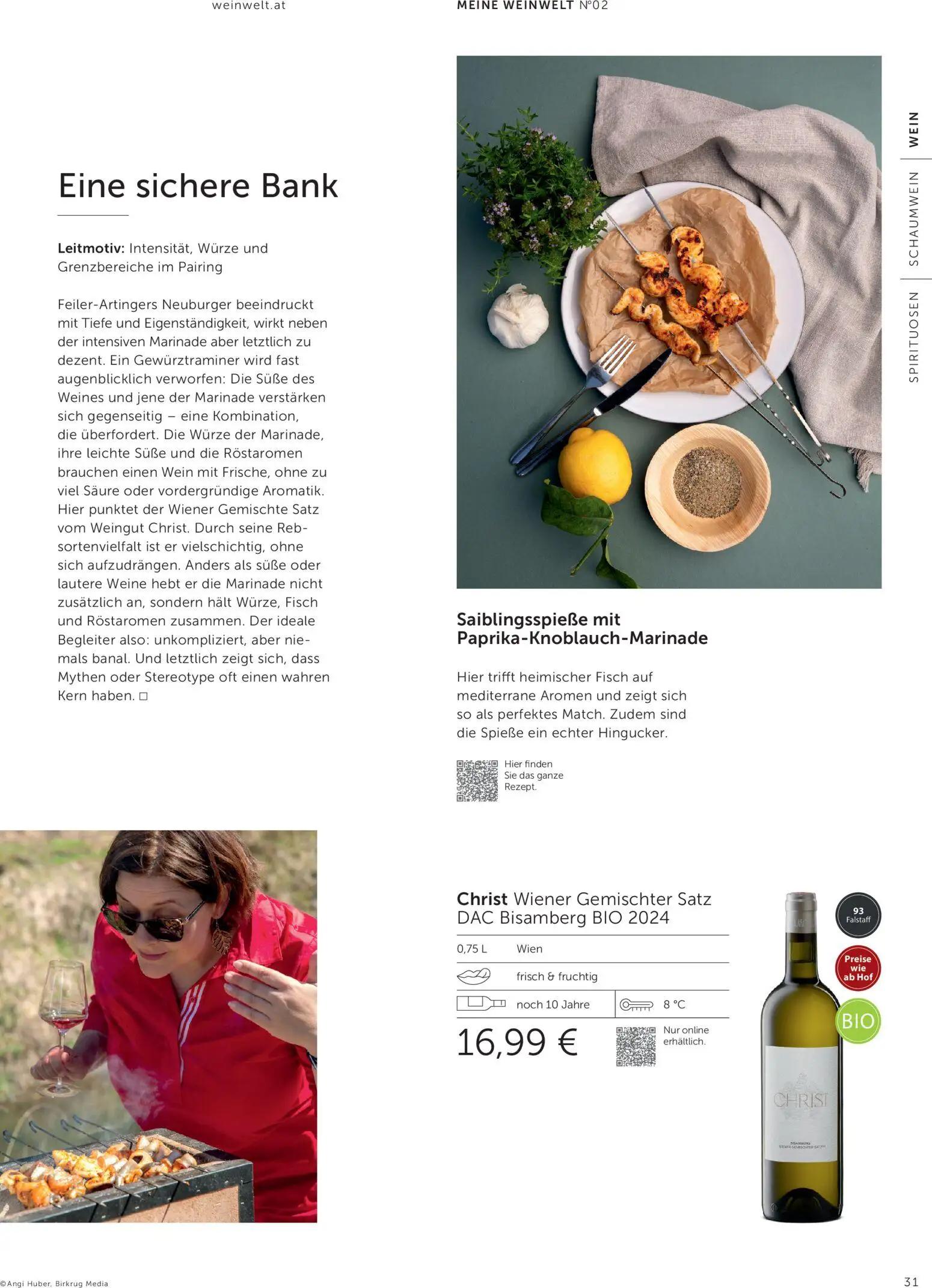 Interspar Prospekt, Seite 31 von 60 — Christ Wiener Gemischter Satz DAC Bisamberg BIO 2024