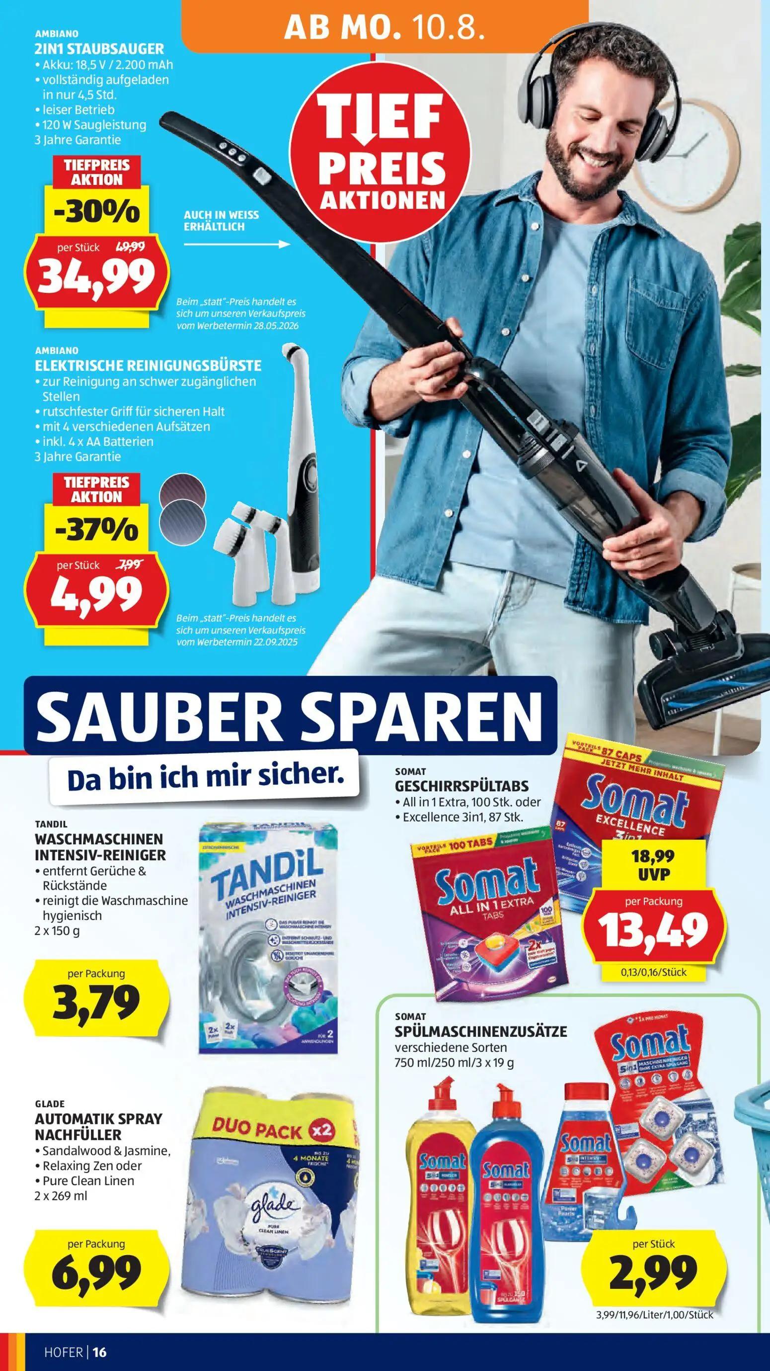 Hofer Prospekt, Seite 30 von 47 — 2IN1 STAUBSAUGER, GESCHIRRSPÜLTABS, ELEKTRISCHE REINIGUNGSBÜRSTE
