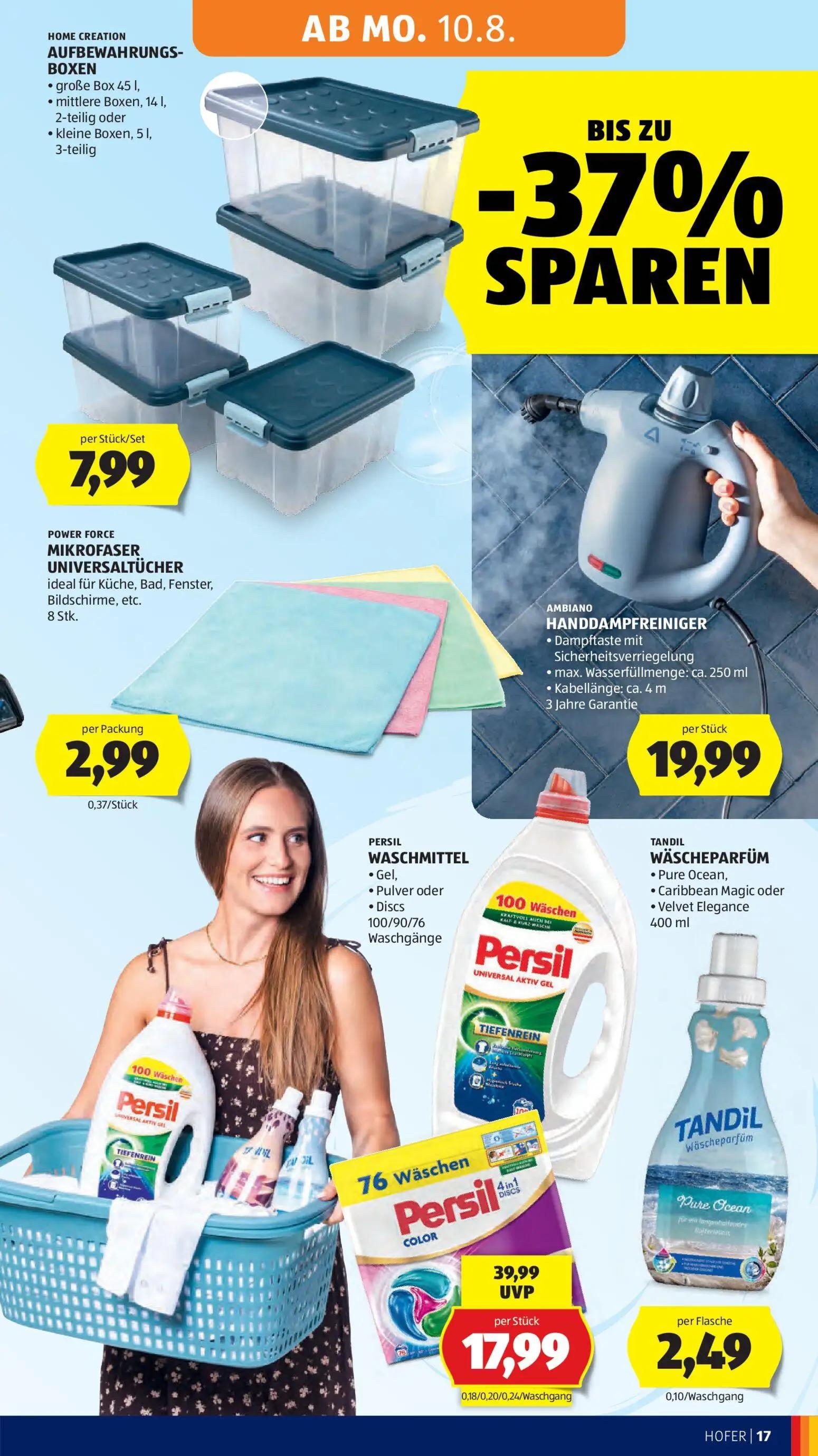 Hofer Prospekt, Seite 31 von 47 — PERSIL COLOR DISCS, HANDDAMPFREINIGER, AUFBEWAHRUNGS-BOXEN