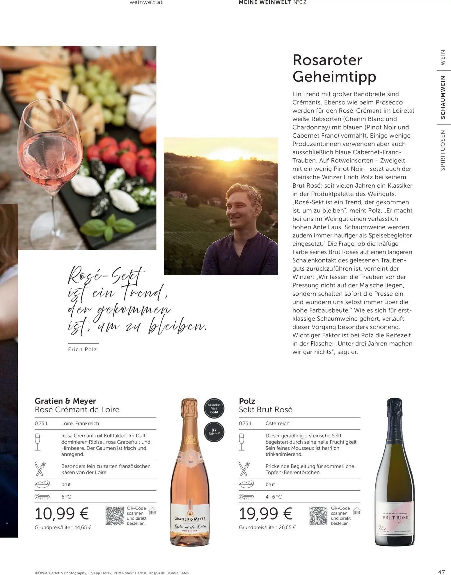 Interspar Prospekt, Seite 47 von 60 — Gratien & Meyer Rosé Crémant de Loire, Polz Sekt Brut Rosé