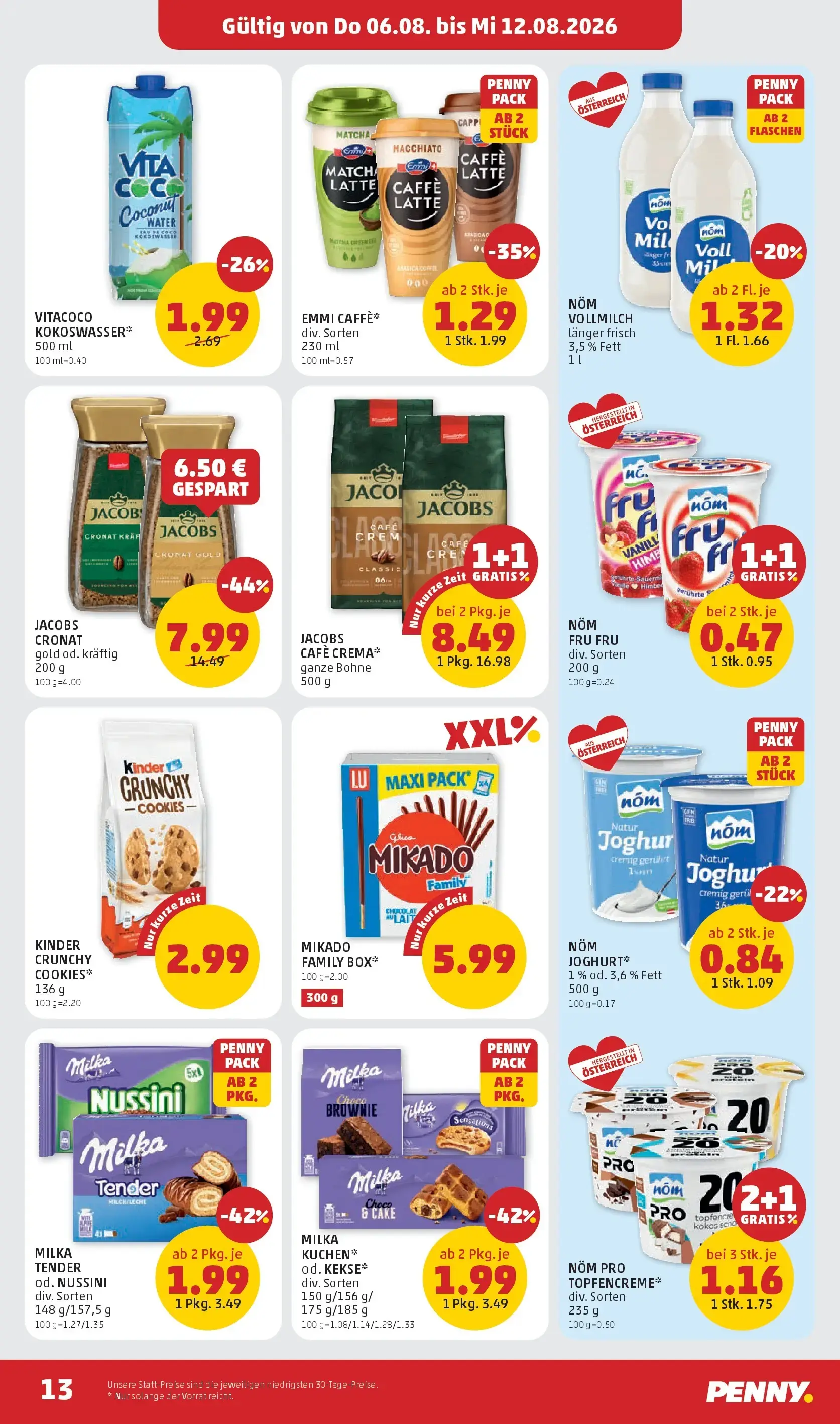 PENNY Prospekt, Seite 13 von 28 — NÖM VOLLMILCH, NÖM JOGHURT*