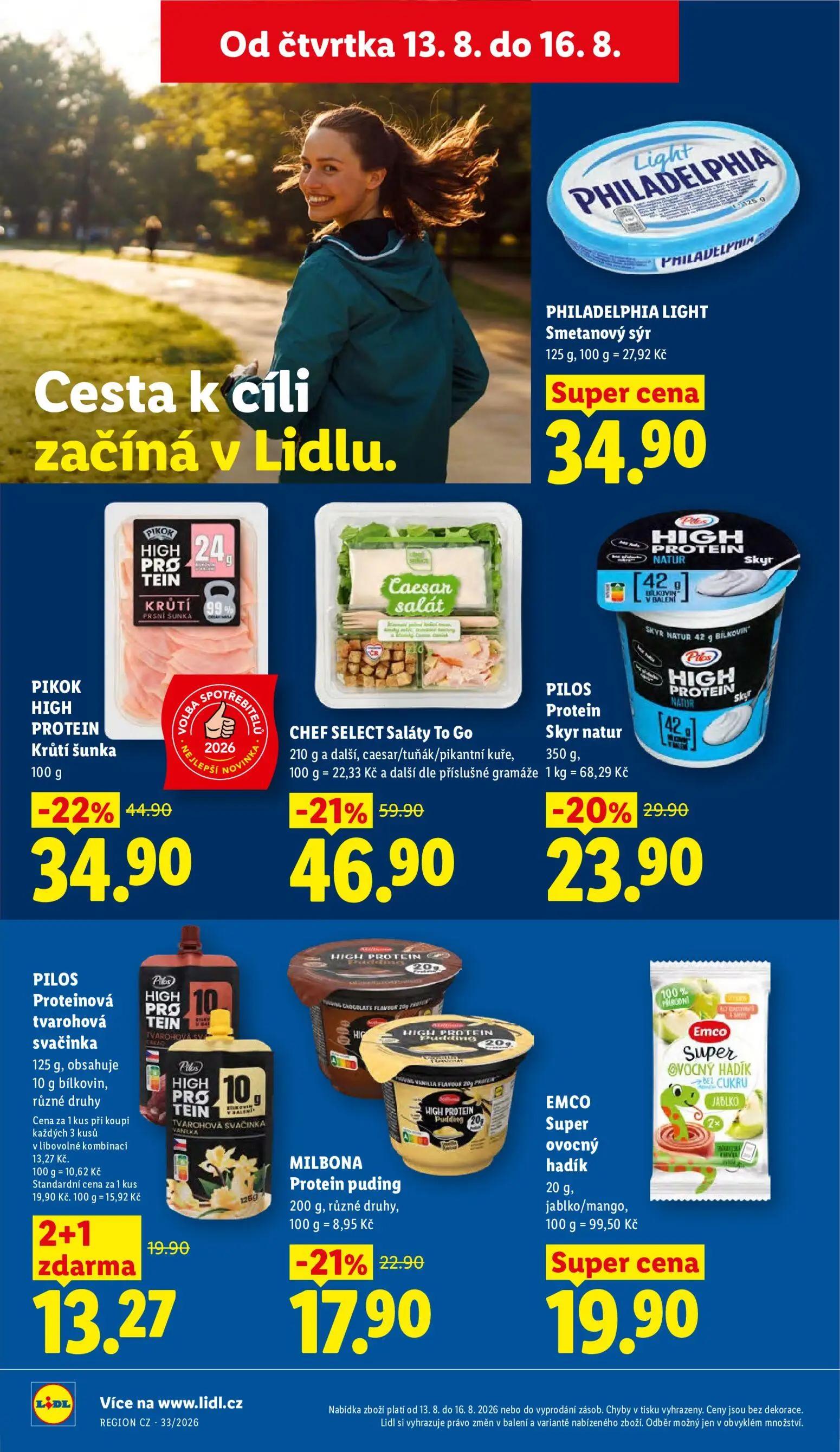 Lidl leták, strana 18 z 52 — PILOS Proteinová tvarohová svačinka, PILOS Protein Skyr natur