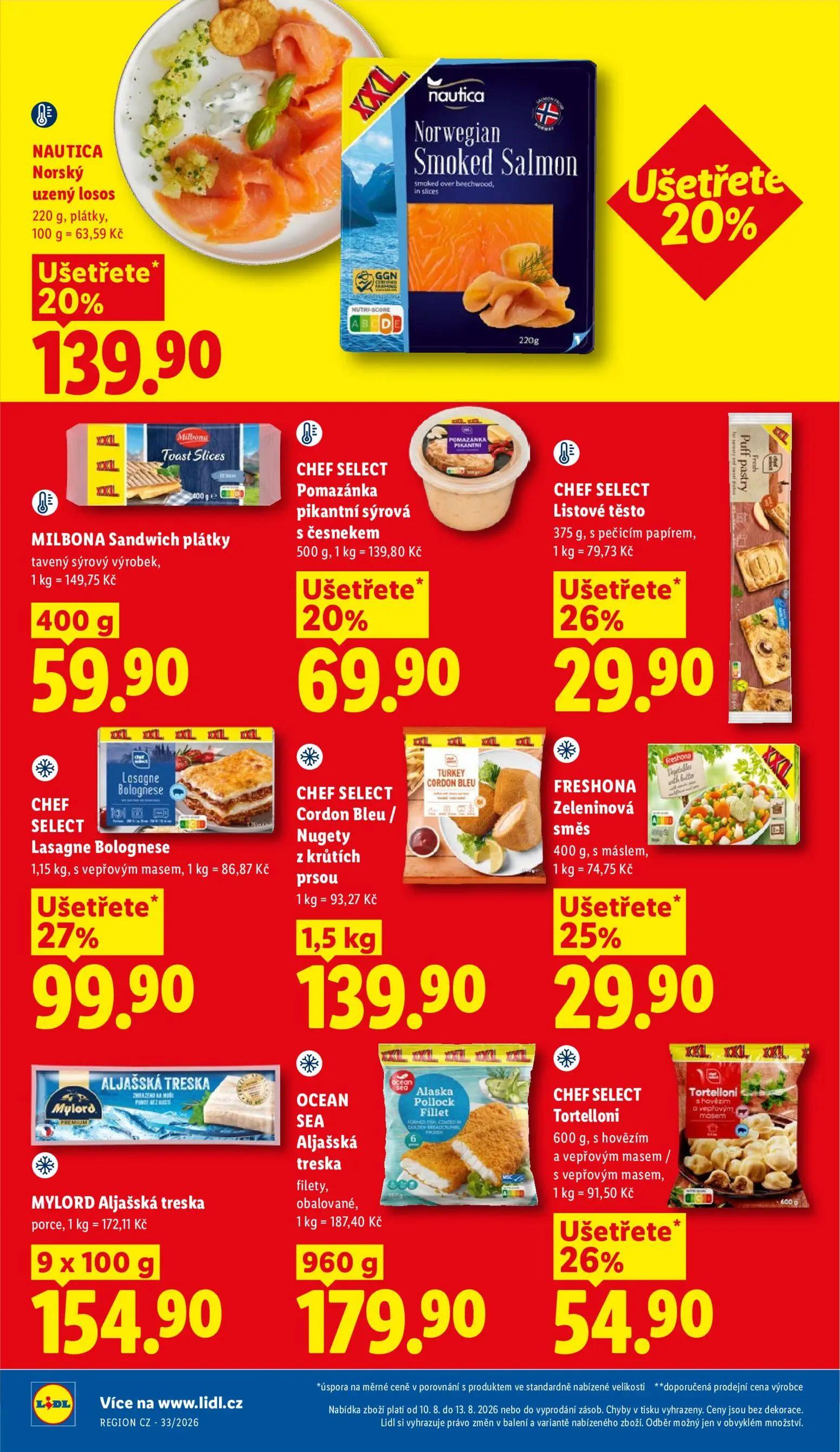 Lidl leták, strana 18 z 44 — CHEF SELECT Listové těsto, FRESHONA Zeleninová směs