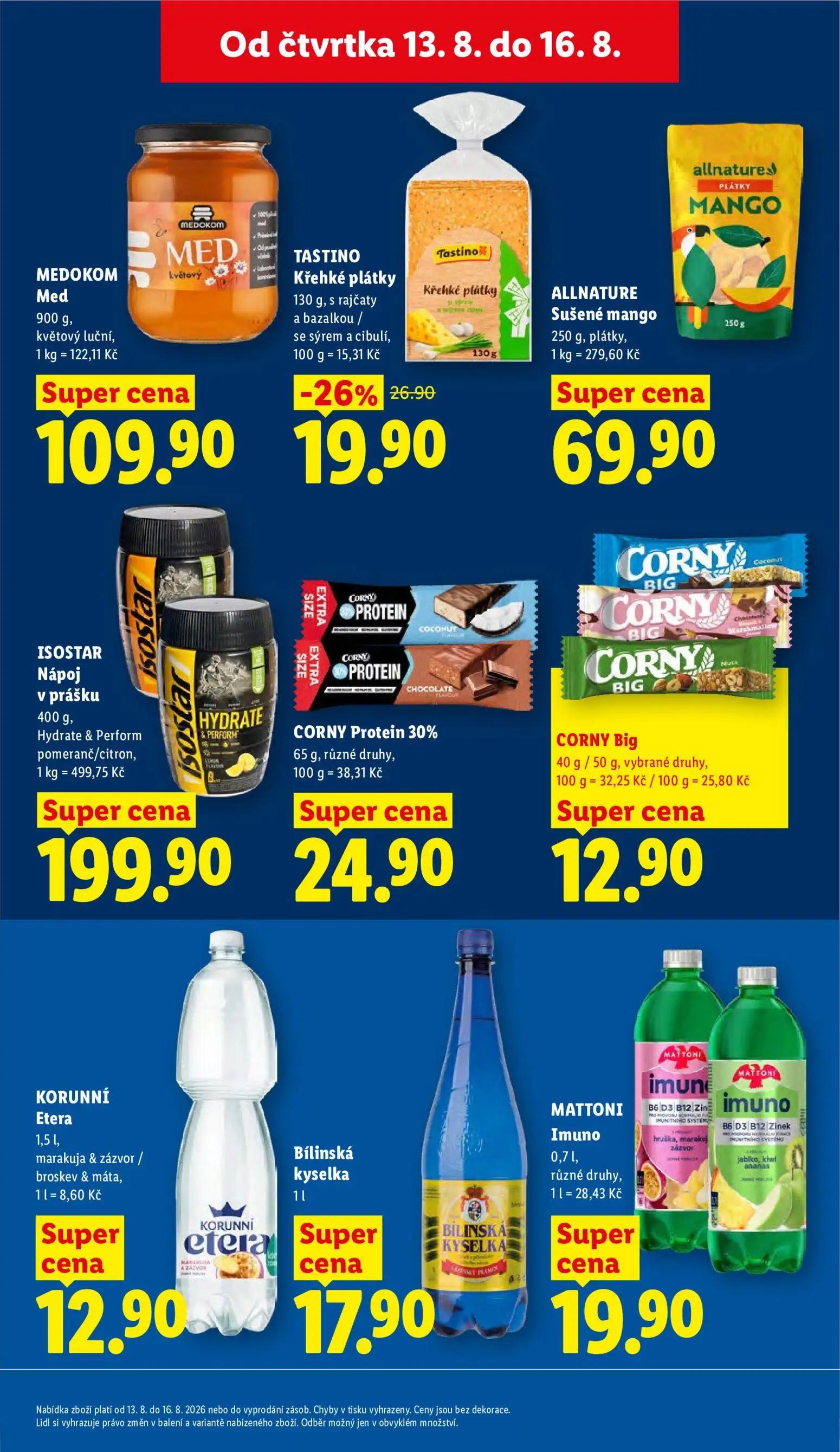 Lidl leták, strana 19 z 52 — CORNY Protein 30%, KORUNNÍ Etera