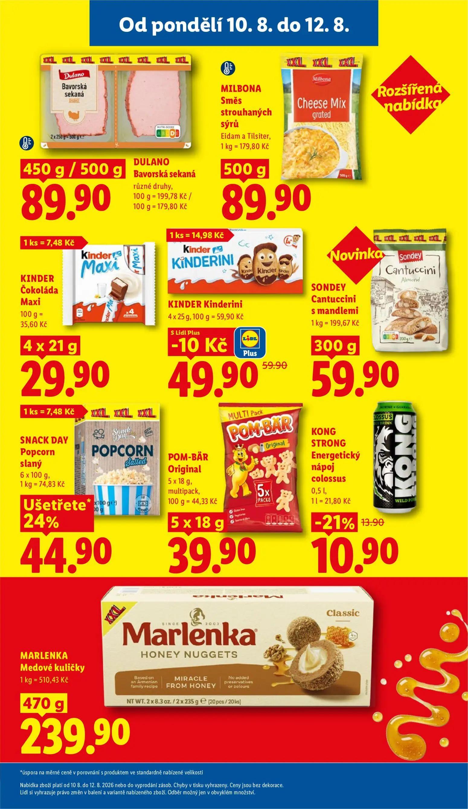 Lidl leták, strana 22 z 44 — KINDER Kinderini, SNACK DAY Popcorn slaný