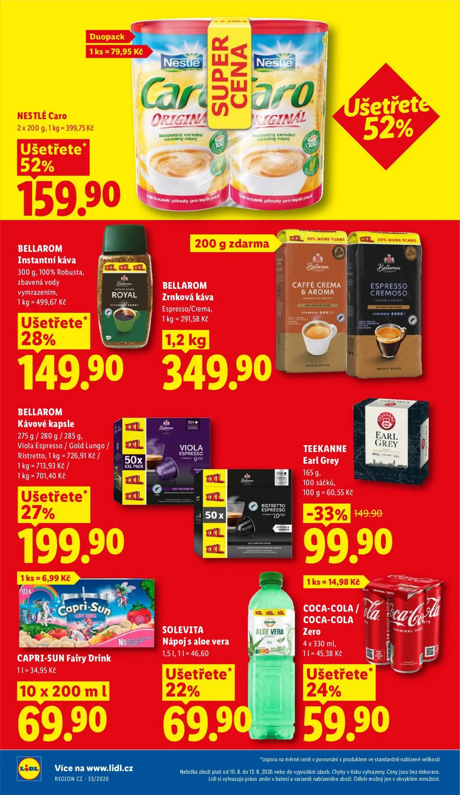 Lidl leták, strana 24 z 44 — BELLAROM Instantní káva Royal, BELLAROM Zrnková káva Espresso/Crema, BELLAROM Kávové kapsle Vio…