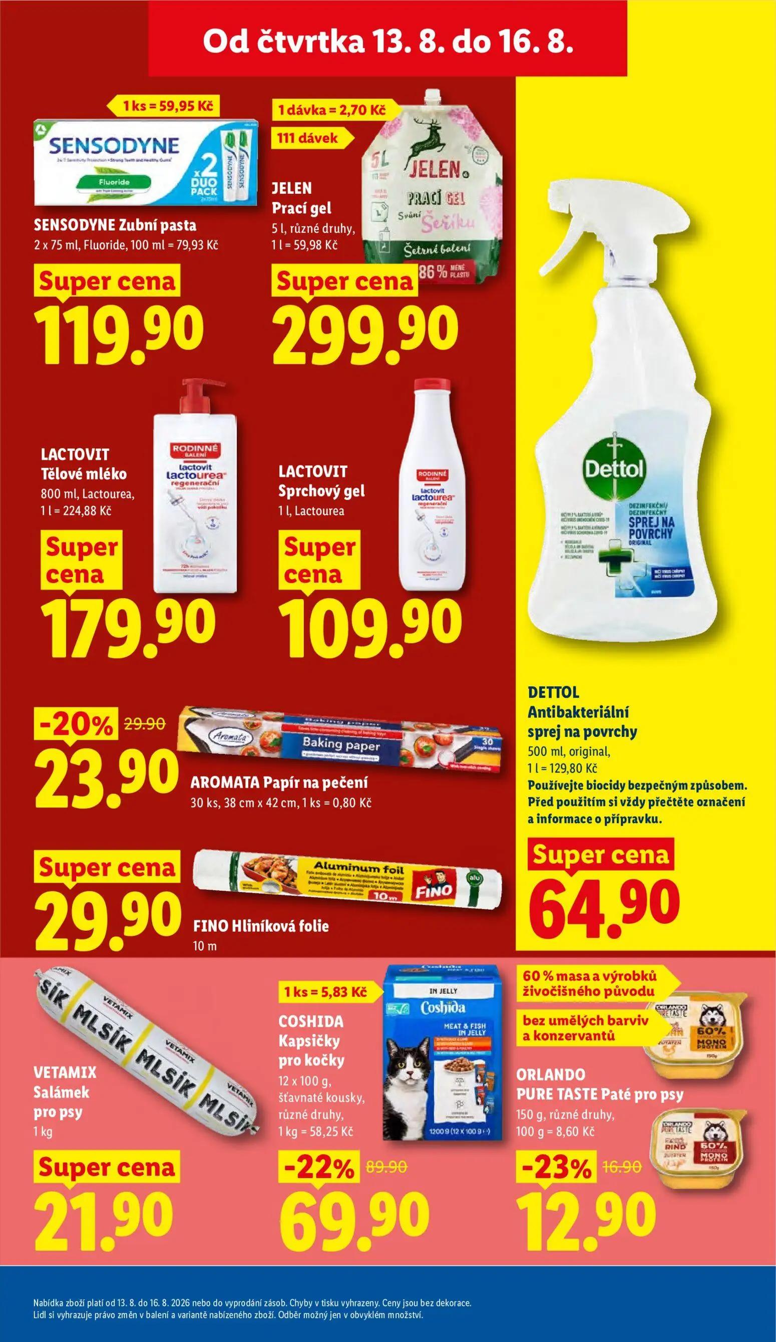 Lidl leták, strana 27 z 52 — JELEN Prací gel, LACTOVIT Tělové mléko, LACTOVIT Sprchový gel