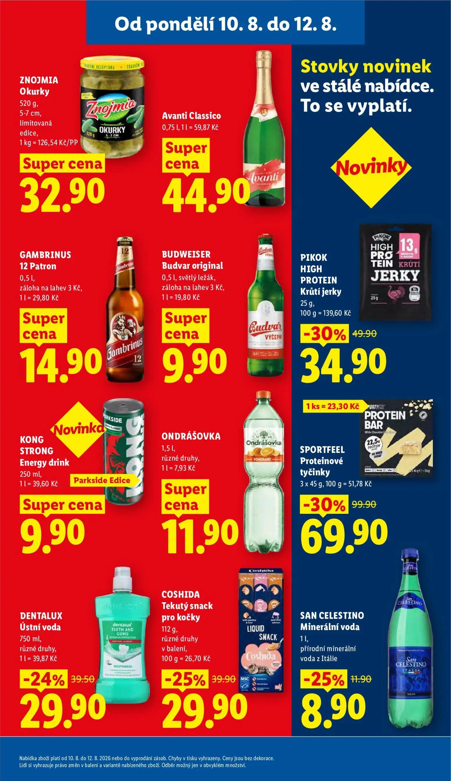 Lidl leták, strana 29 z 44 — GAMBRINUS 12 Patron, BUDWEISER Budvar original