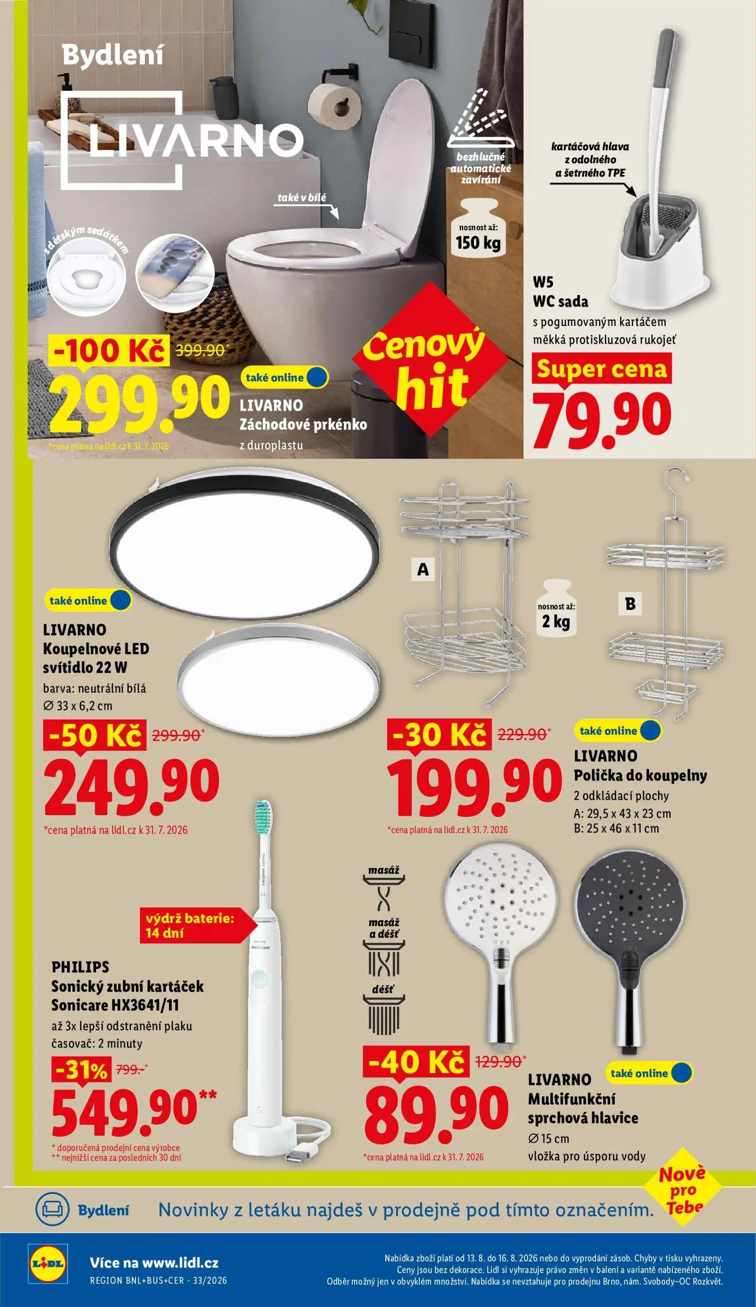 Lidl leták, strana 40 z 52 — LIVARNO Záchodové prkénko, W5 WC sada