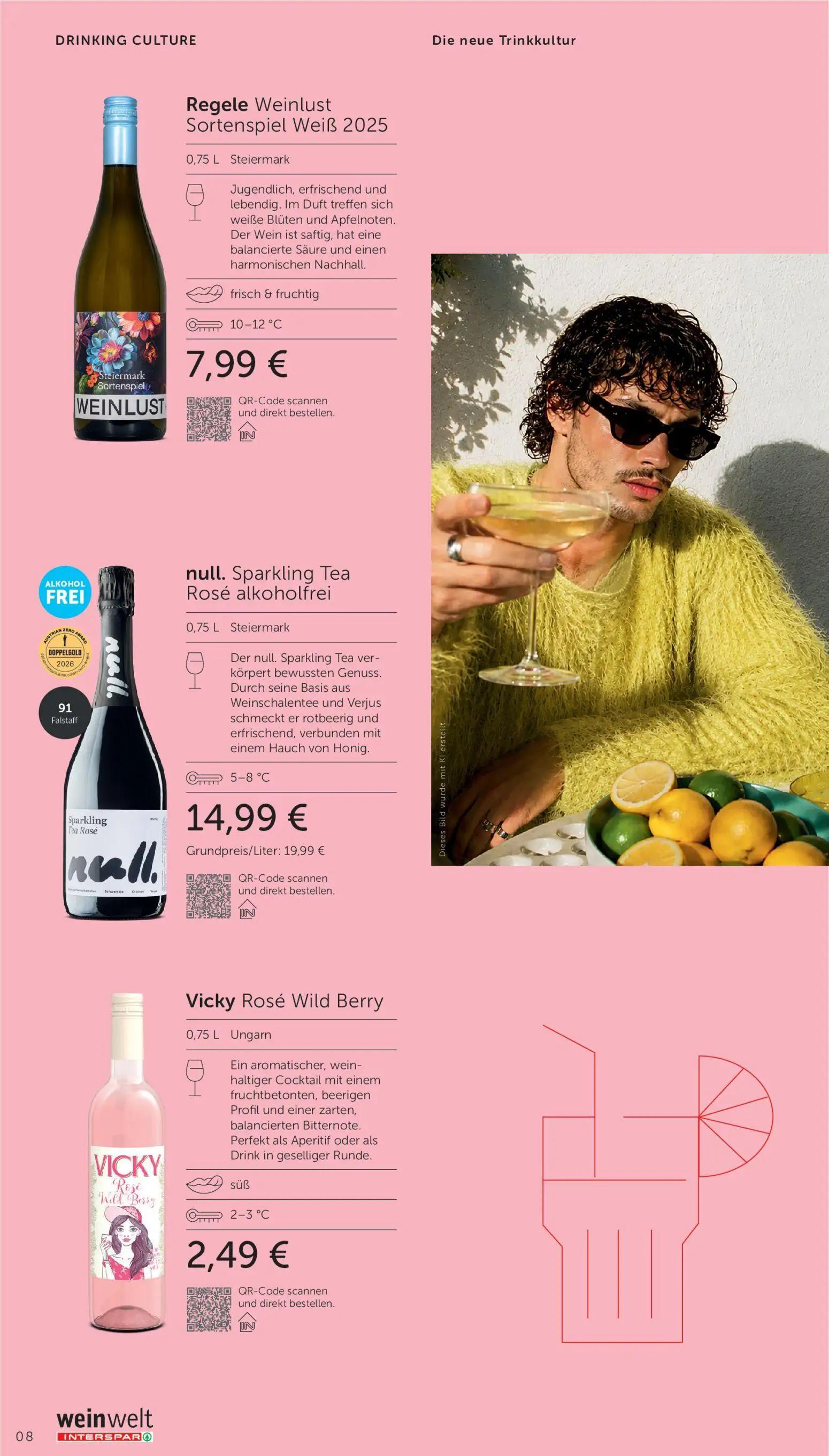 Interspar Prospekt, Seite 8 von 32 — null. Sparkling Tea Rosé alkoholfrei
