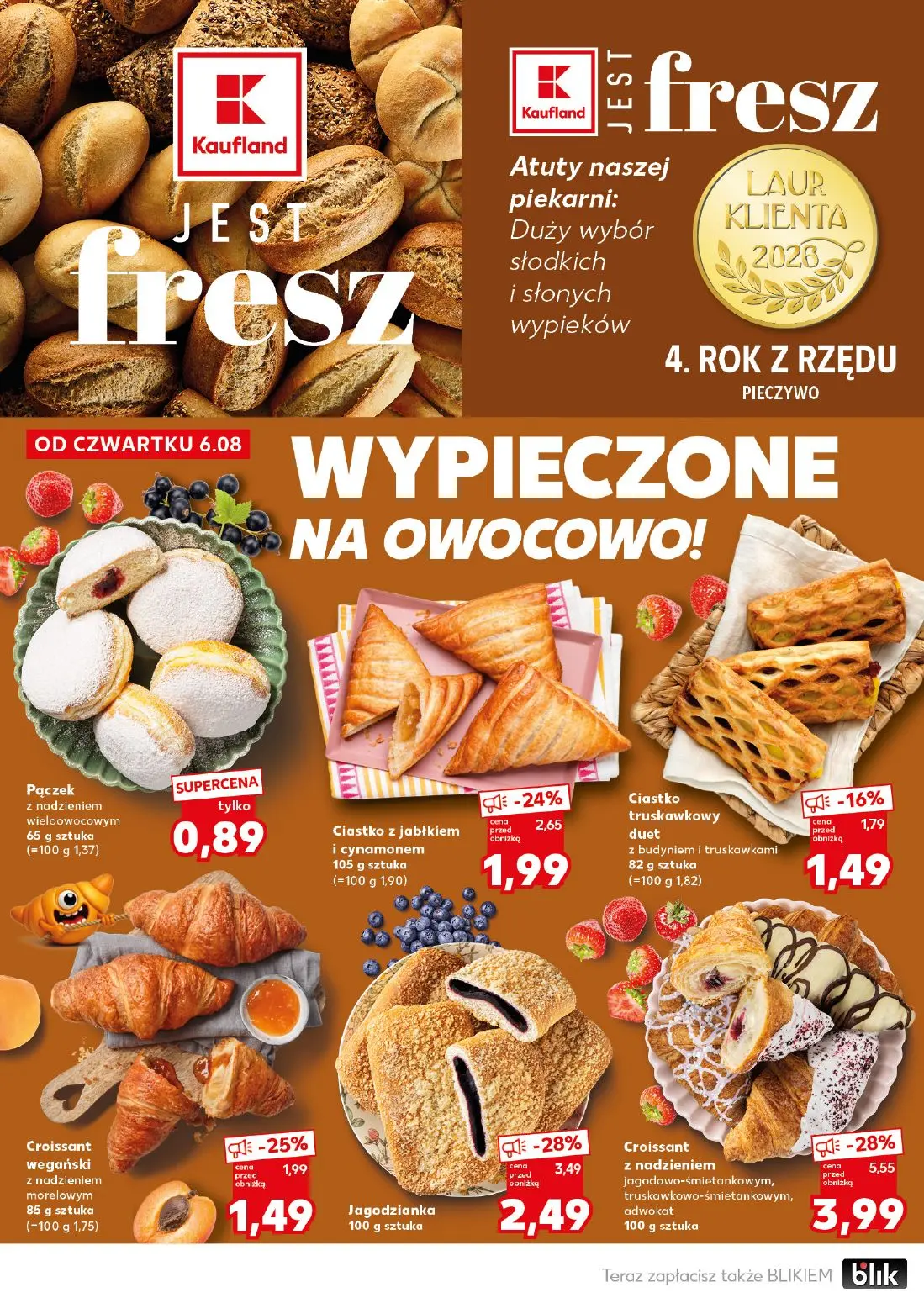 Kaufland gazetka, strona 18 z 30 — Croissant z nadzieniem jagodowo-śmietankowym, truskawkowo-śmietankowym, adwokat, Jagodzia…