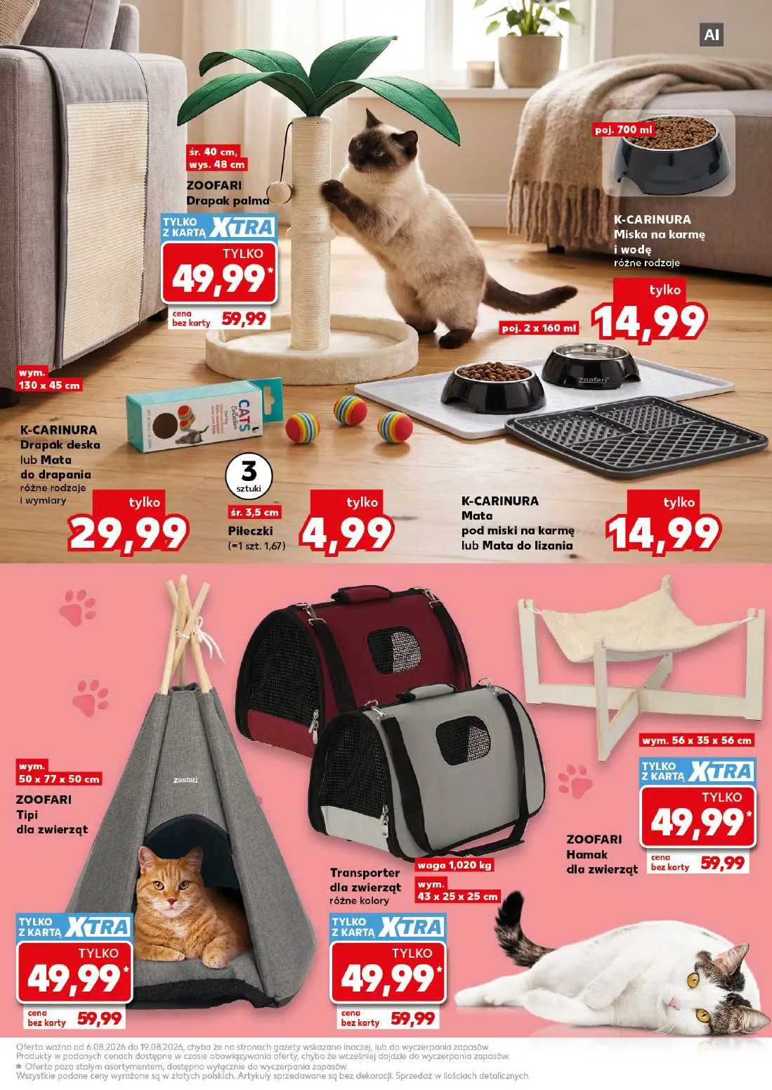 Kaufland gazetka, strona 29 z 30 — ZOOFARI Drapak palma, ZOOFARI Tipi dla zwierząt, Transporter dla zwierząt