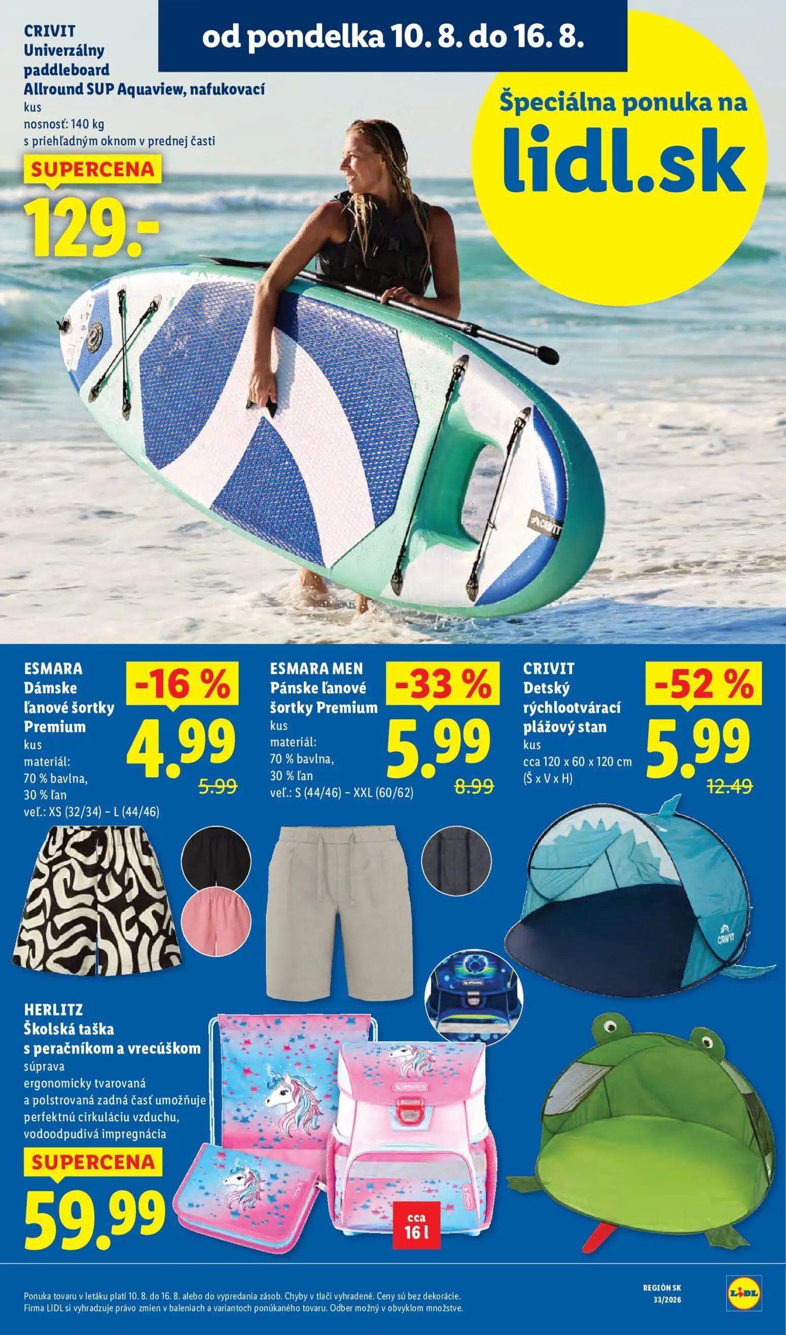 Lidl leták, strana 9 z 97 — CRIVIT Univerzálny paddleboard Allround SUP Aquaview, nafukovací
