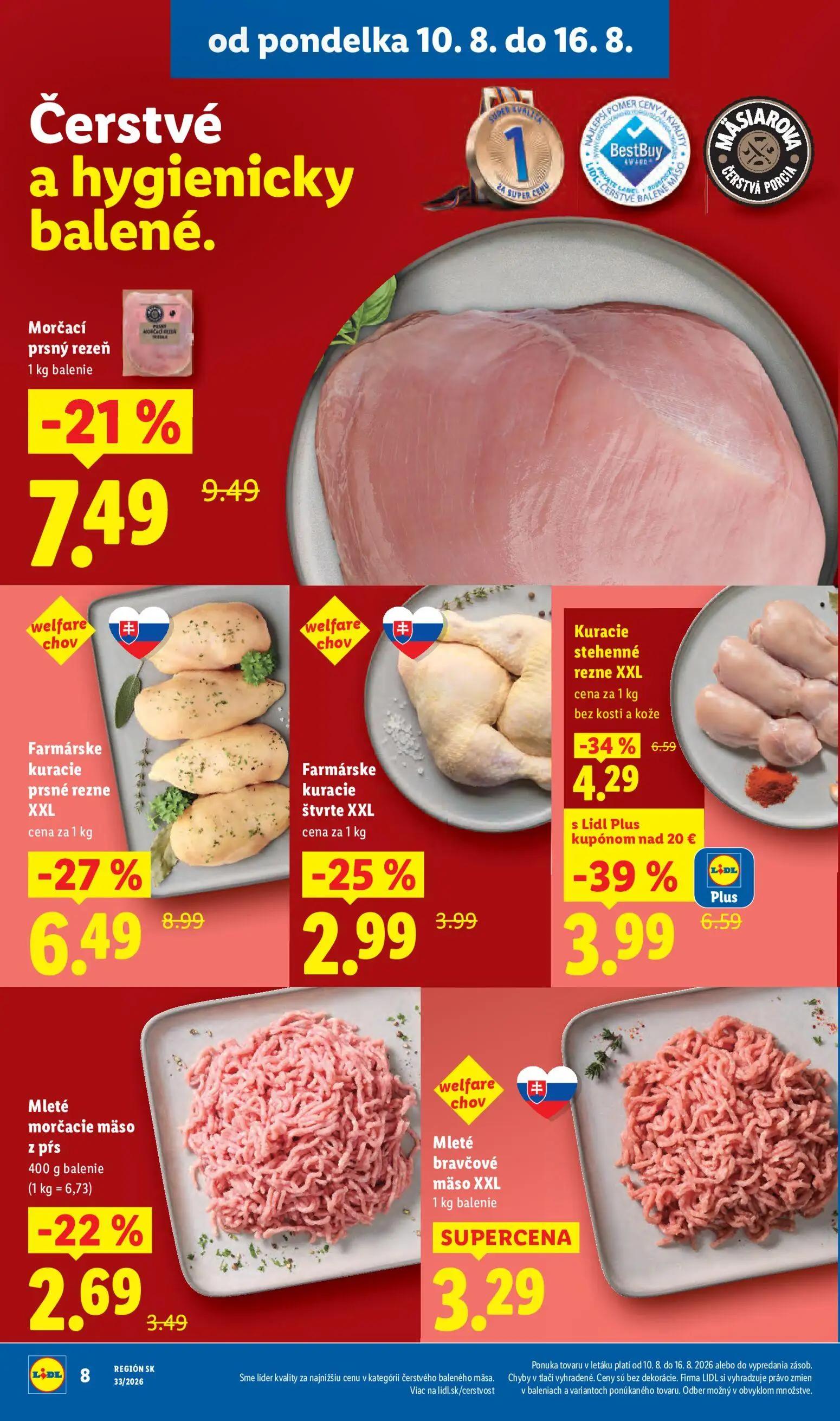 Lidl leták, strana 12 z 97 — Kuracie stehenné rezne XXL, Farmárske kuracie prsné rezne XXL, Morčací prsný rezeň