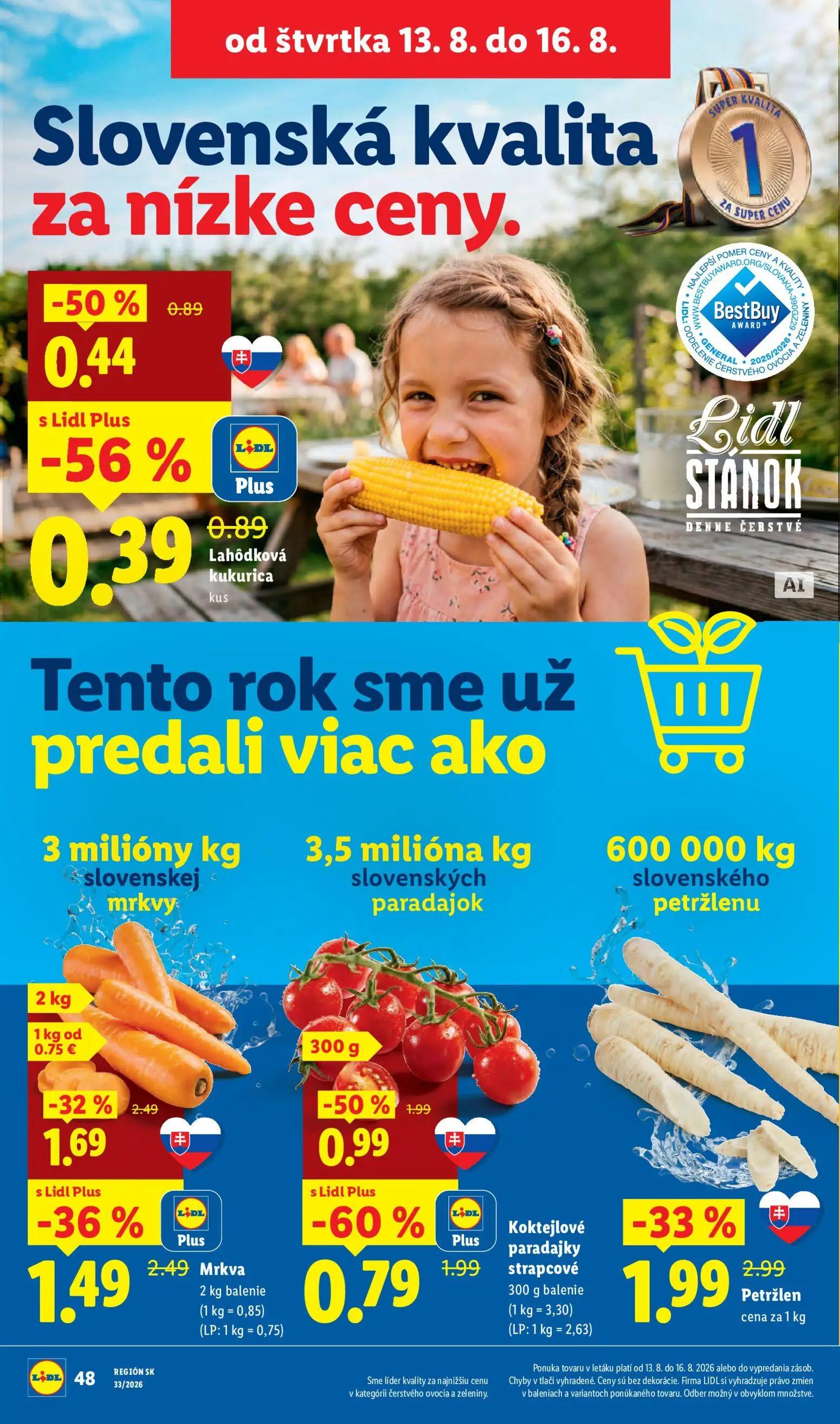 Lidl leták, strana 64 z 97 — Koktejlové paradajky strapcové, Mrkva, Petržlen