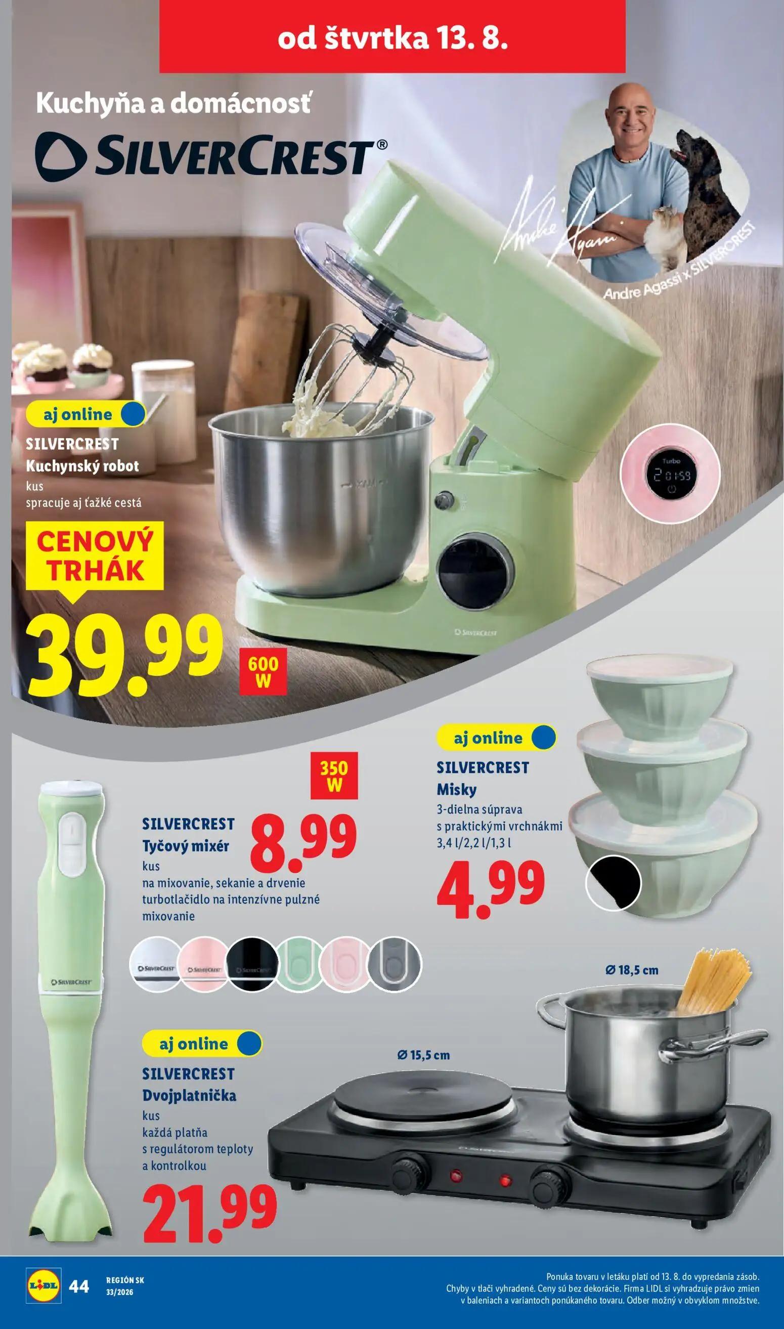 Lidl leták, strana 86 z 97 — Kuchynský robot, Tyčový mixér, Misky
