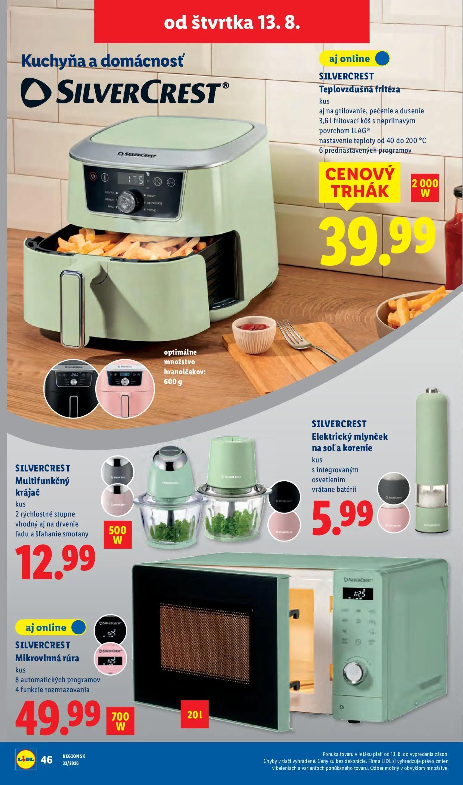 Lidl leták, strana 88 z 97 — Teplovzdušná fritéza, Multifunkčný krájač, Elektrický mlynček na soľ a korenie
