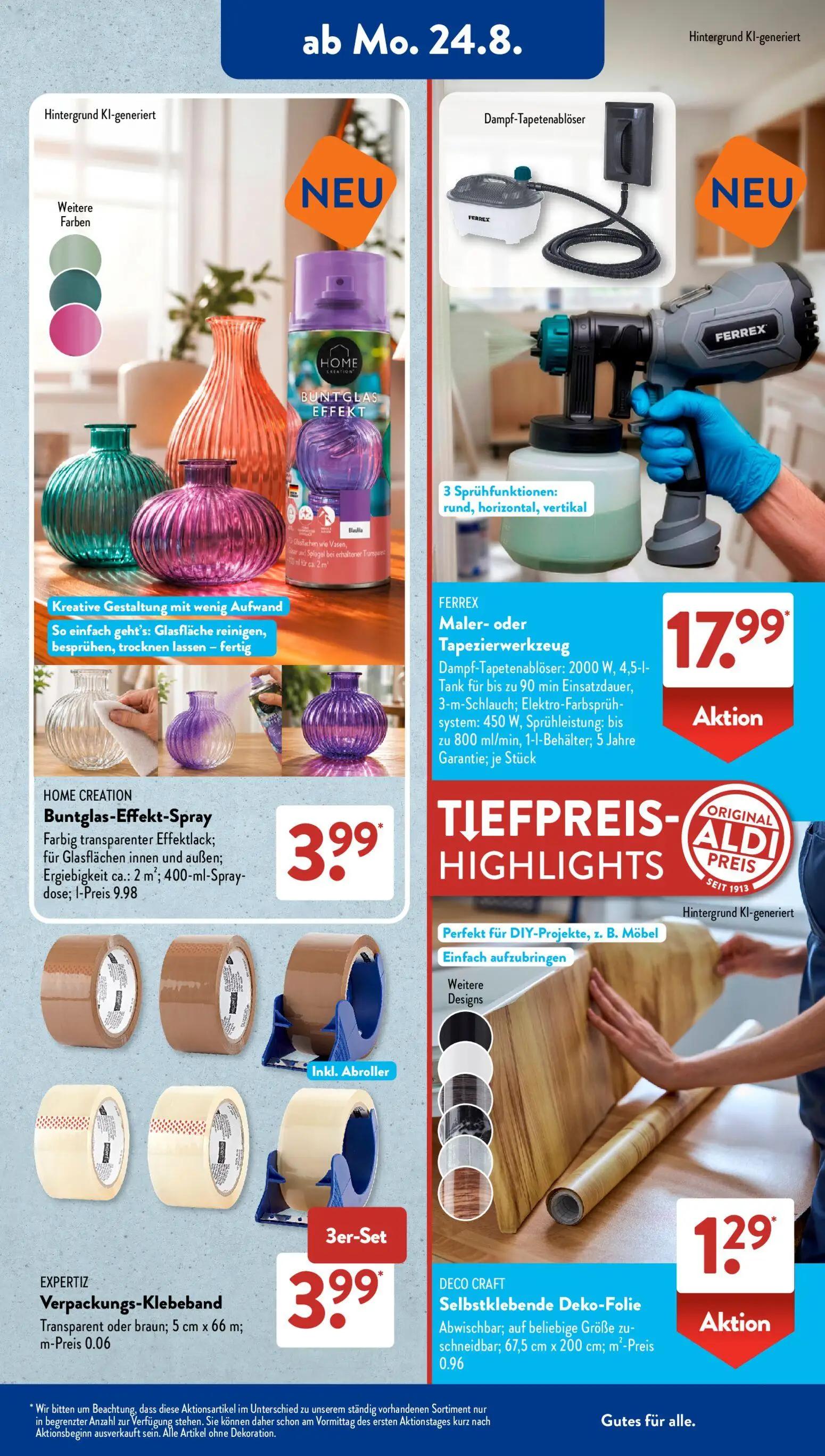 Aldi Süd Prospekt, Seite 3 von 23 — Maler- oder Tapezierwerkzeug
