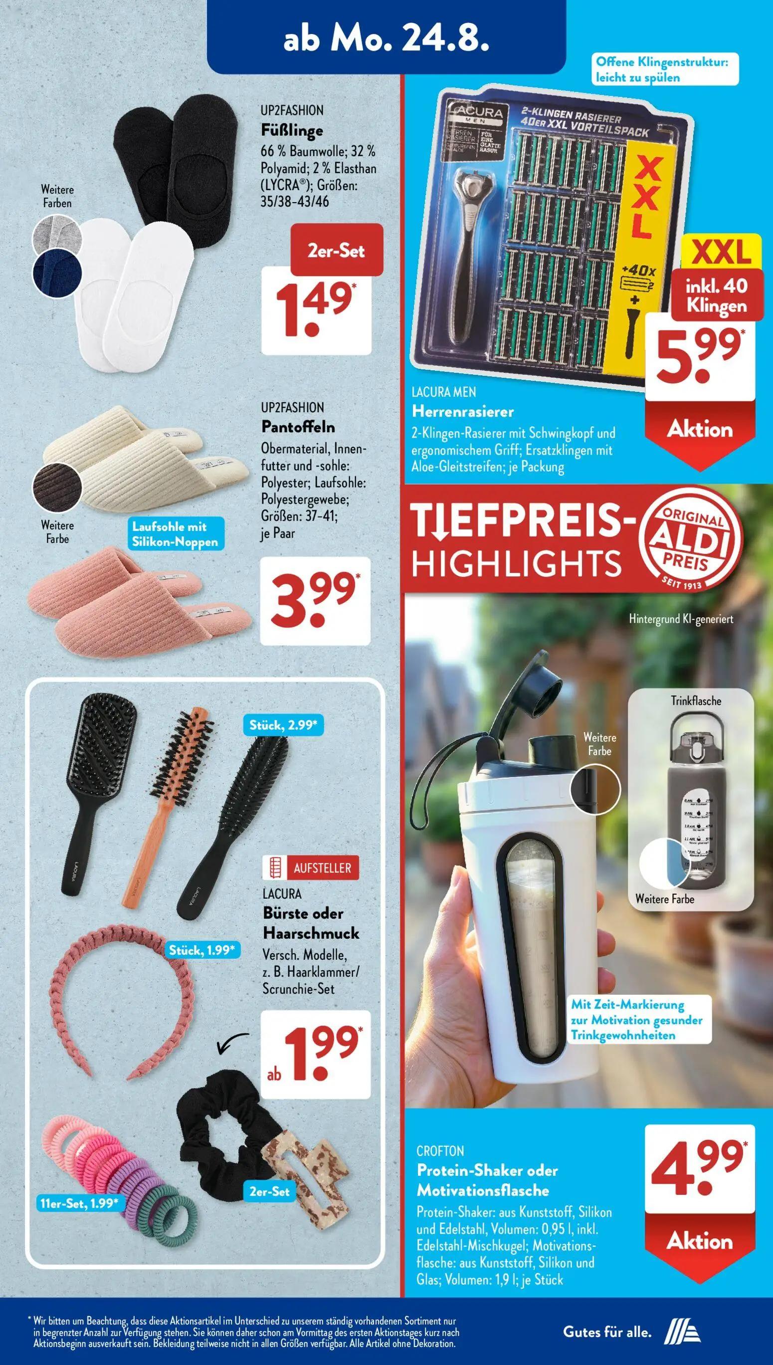 Aldi Süd Prospekt, Seite 5 von 23 — Pantoffeln