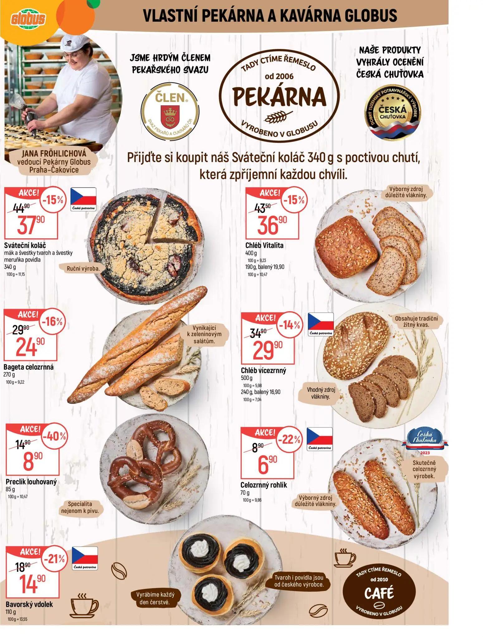 GLOBUS leták, strana 7 z 50 — Sváteční koláč, Chléb Vitalita, Preclík louhovaný