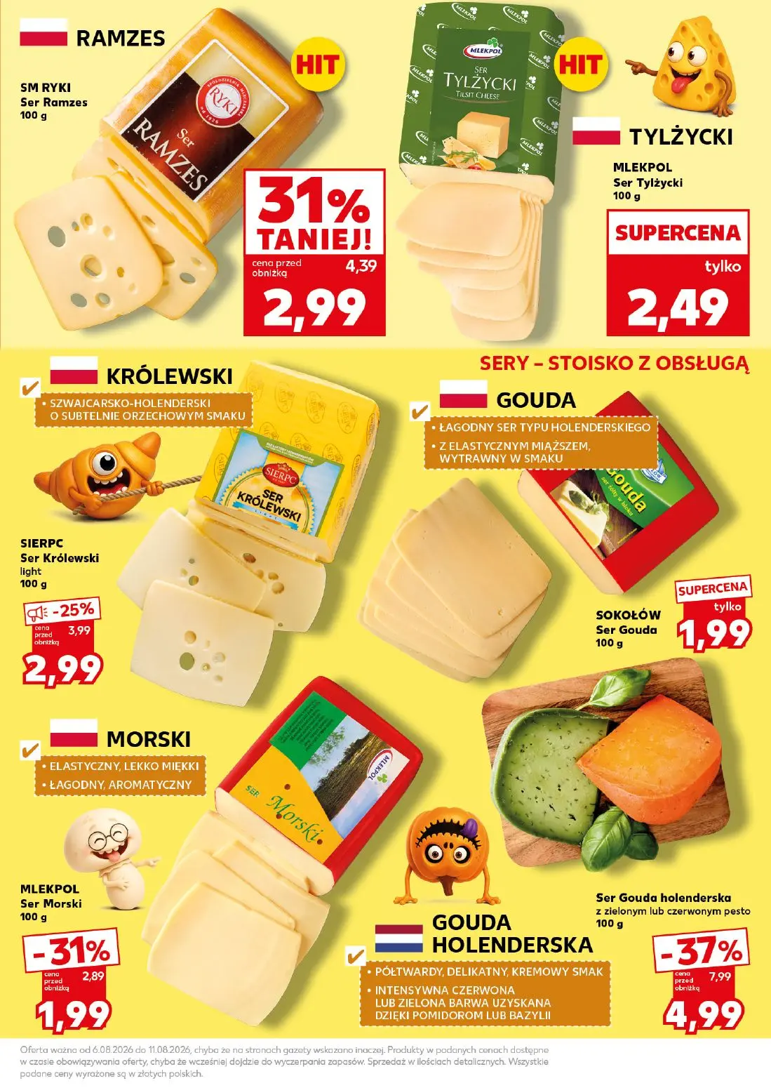 Kaufland gazetka, strona 15 z 24 — Ser Gouda holenderska z zielonym lub czerwonym pesto, Ser Ramzes, Ser Królewski light