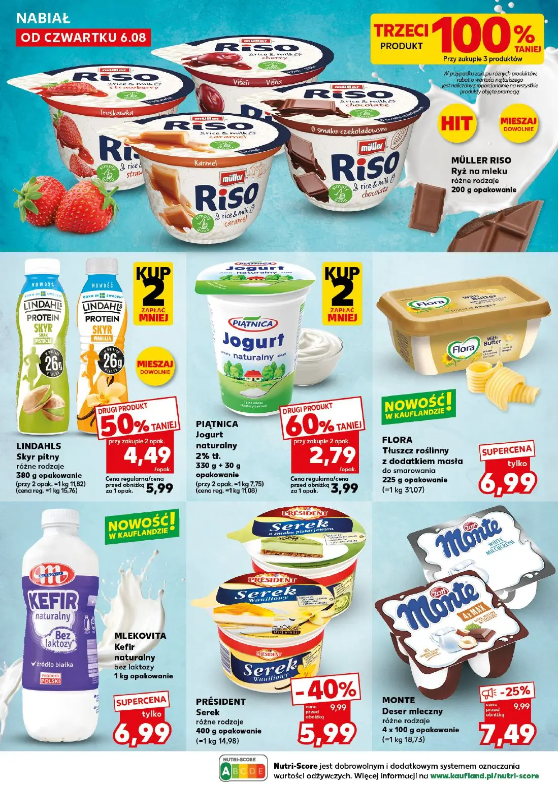 Kaufland gazetka, strona 16 z 24 — PRÉSIDENT Serek, MONTE Deser mleczny, LINDAHLS Skyr pitny