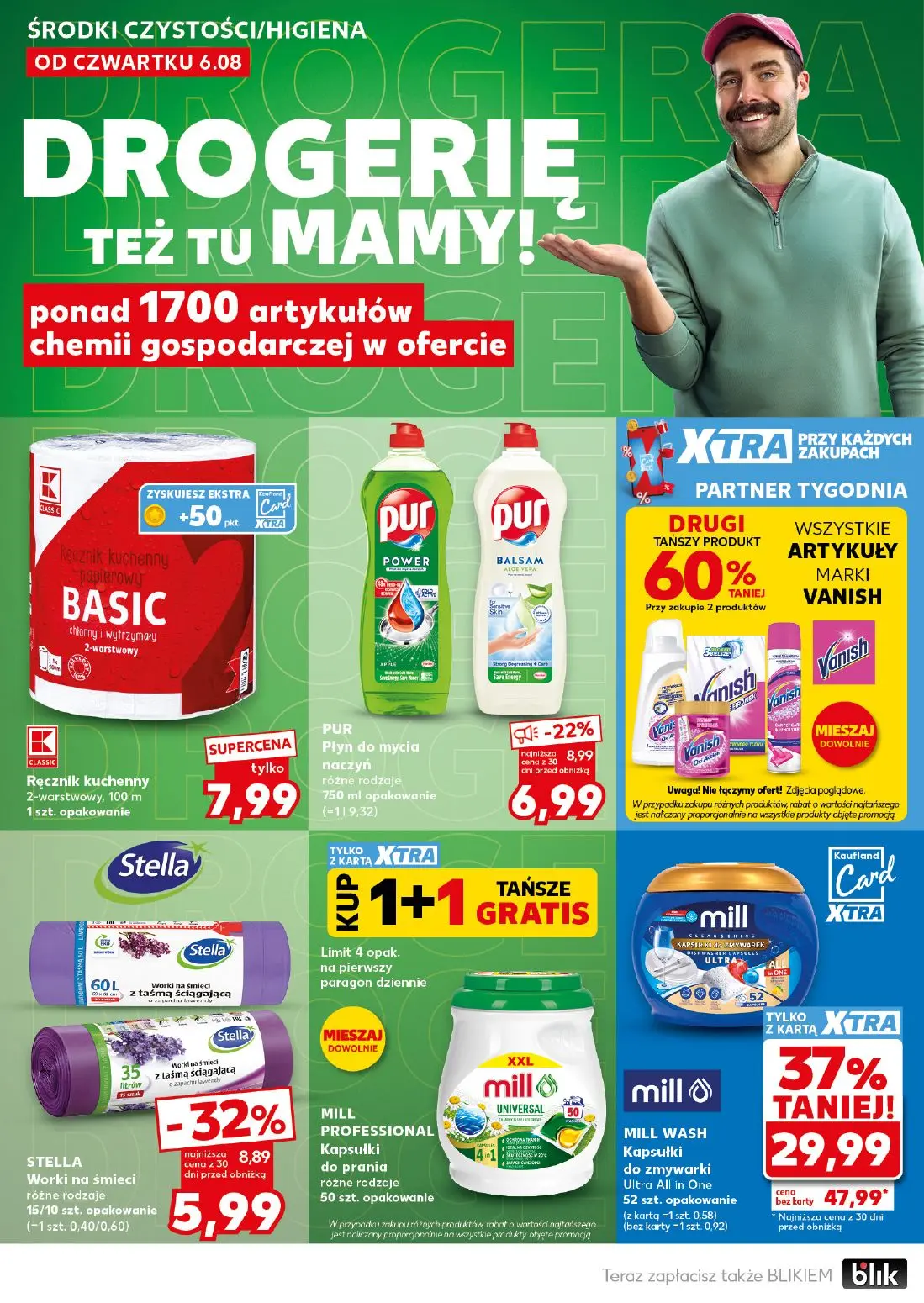 Kaufland gazetka, strona 18 z 24 — MILL WASH Kapsułki do zmywarki Ultra All in One, STELLA Worki na śmieci, PUR Płyn do myci…
