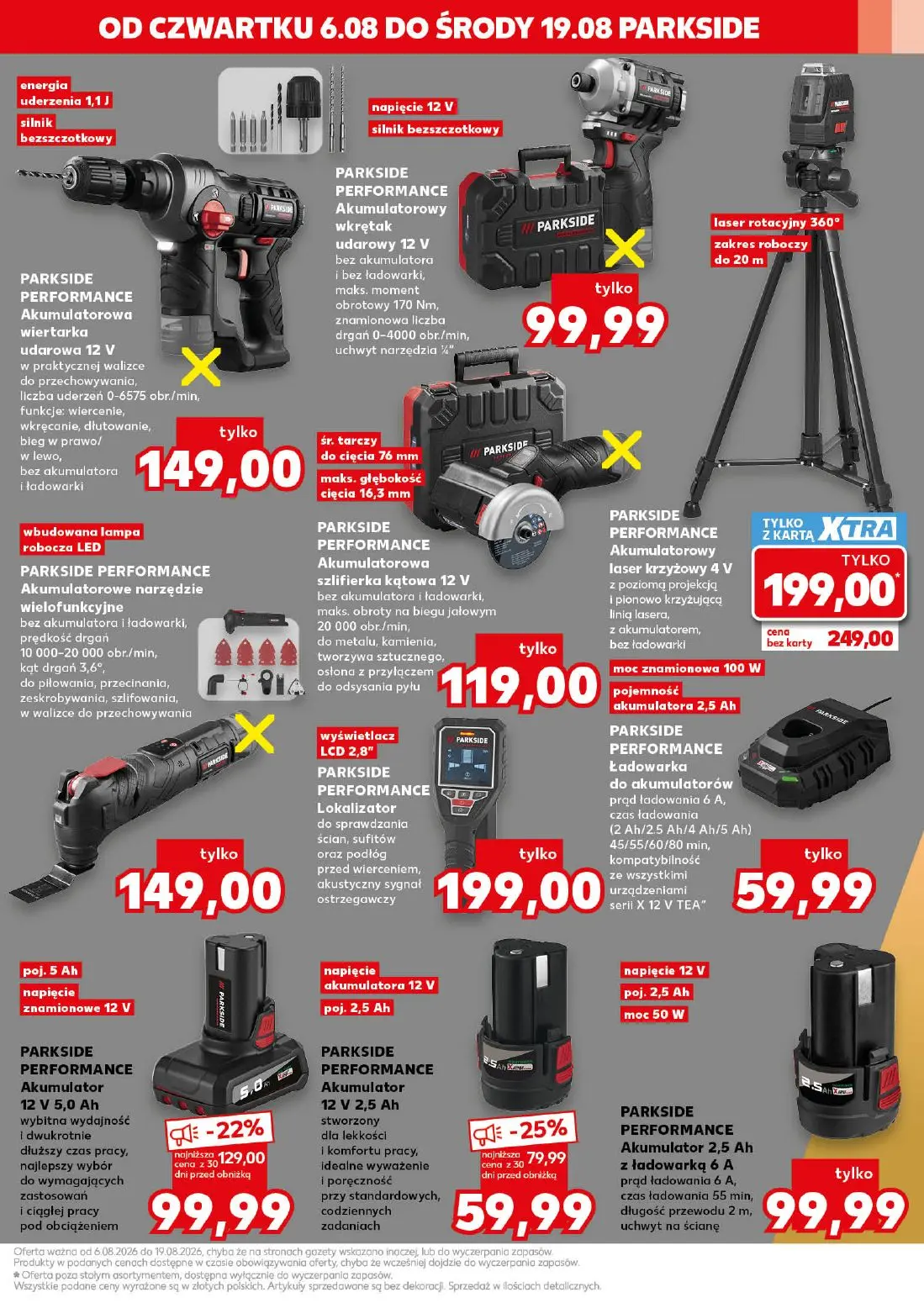 Kaufland gazetka, strona 21 z 24 — PARKSIDE PERFORMANCE Akumulatorowy laser krzyżowy 4 V, PARKSIDE PERFORMANCE Akumulator 12…