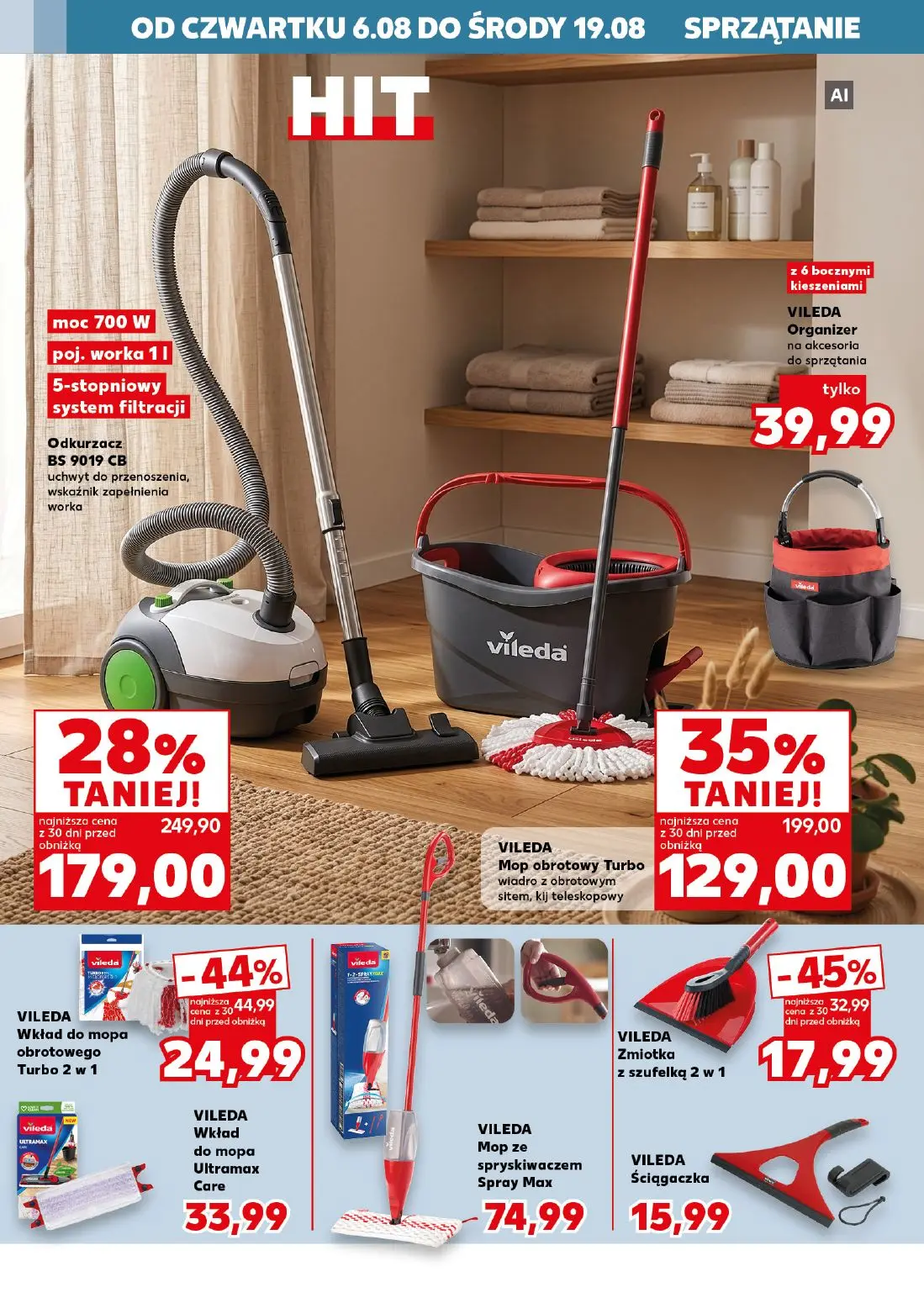 Kaufland gazetka, strona 22 z 24 — VILEDA Mop obrotowy Turbo, VILEDA Wkład do mopa obrotowego Turbo 2 w 1, VILEDA Zmiotka z …