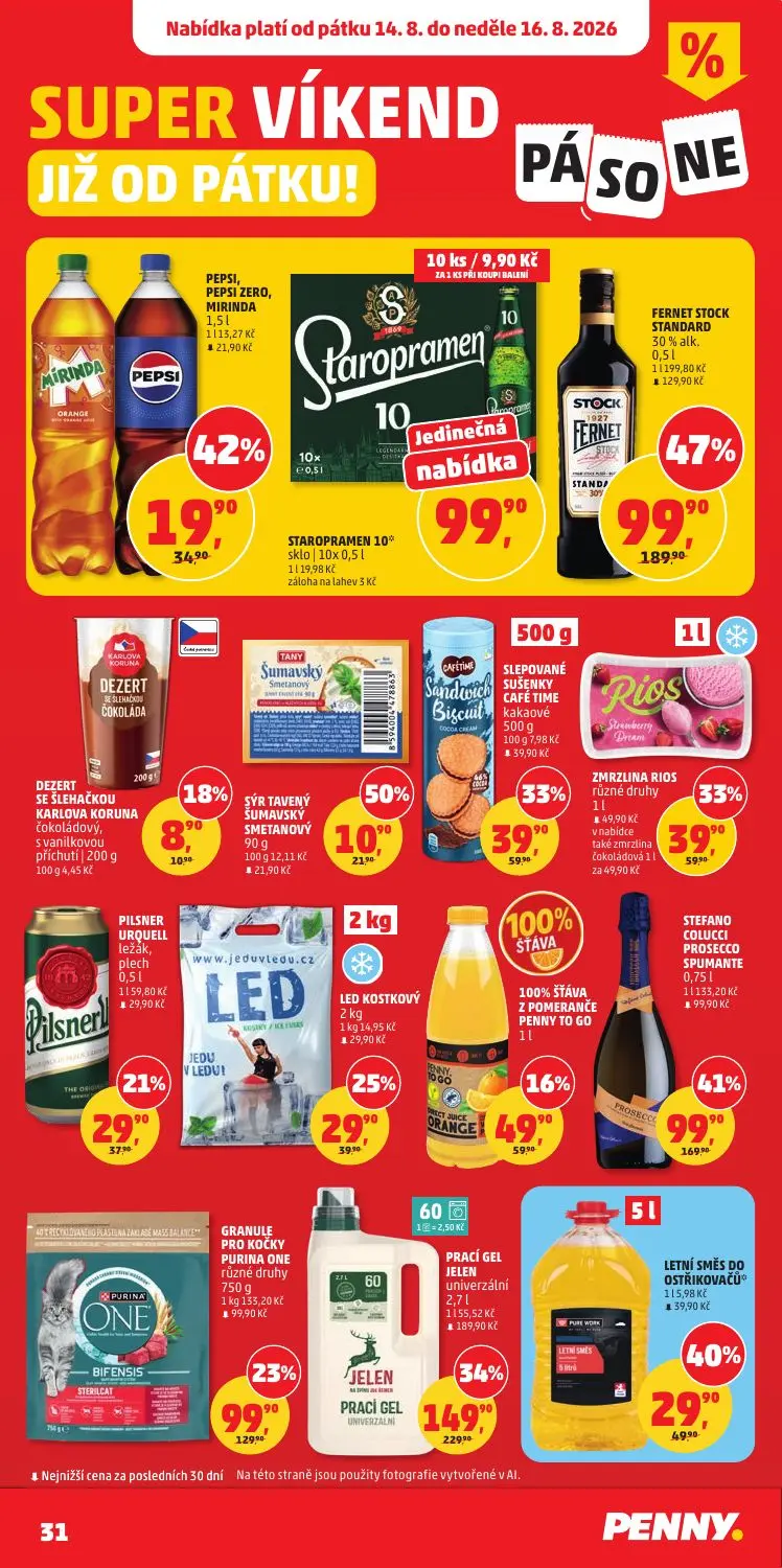 PENNY leták, strana 31 z 36 — PRACÍ GEL JELEN univerzální, STEFANO COLUCCI PROSECCO SPUMANTE, SLEPOVANÉ SUŠENKY CAFÉ TIME ka…