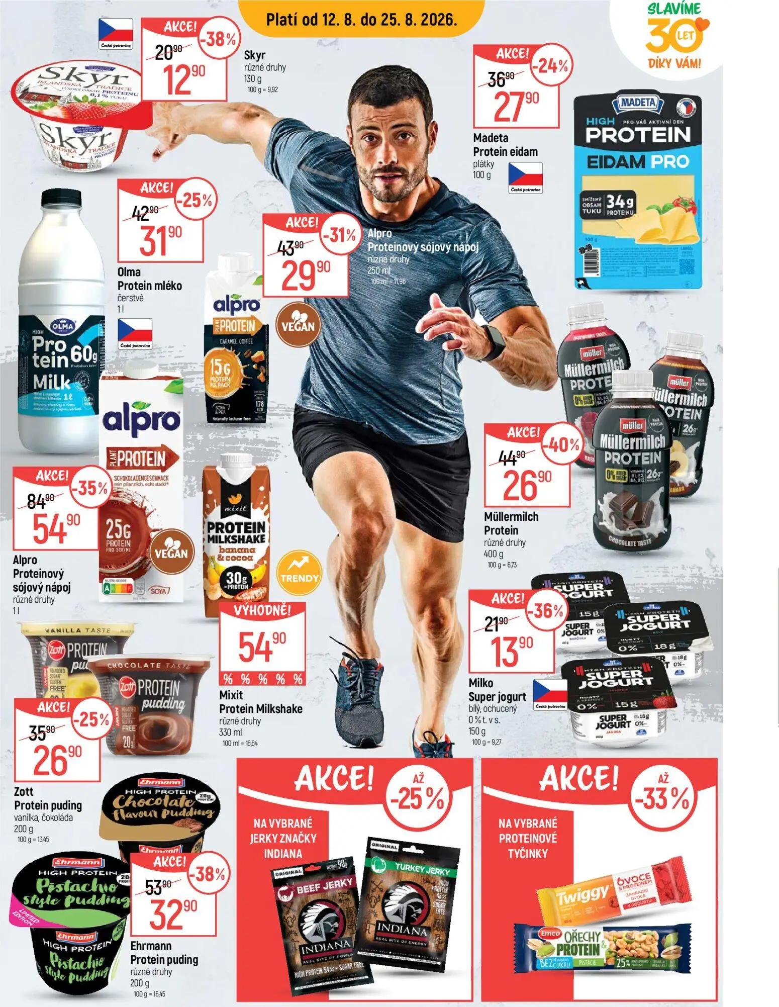 GLOBUS leták, strana 26 z 50 — Alpro Proteinový sójový nápoj, Ehrmann Protein puding, Müllermilch Protein