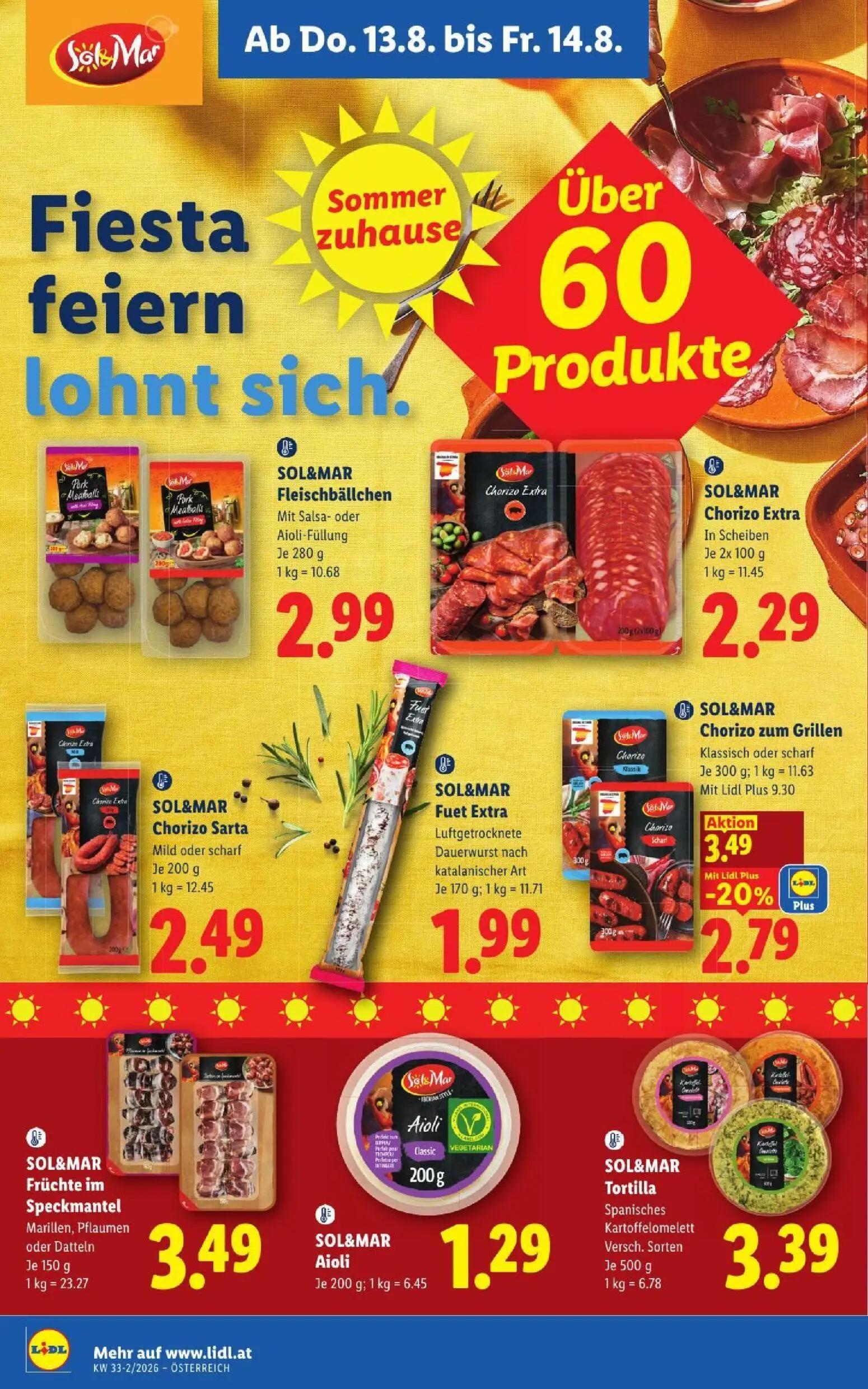 Lidl Prospekt, Seite 12 von 51 — Chorizo zum Grillen, Fleischbällchen, Chorizo Extra