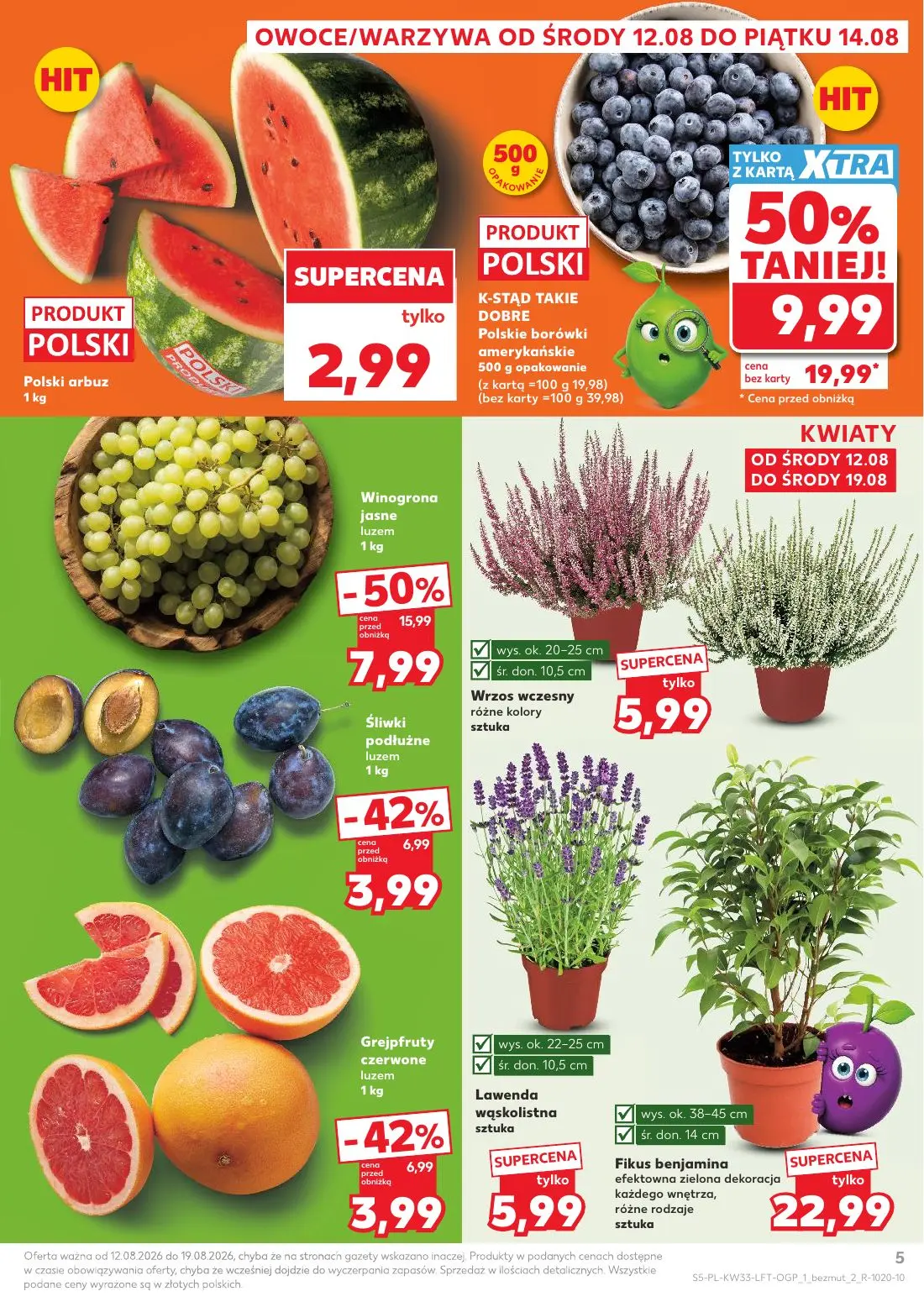 Kaufland gazetka, strona 5 z 64 — Polskie borówki amerykańskie, Polski arbuz