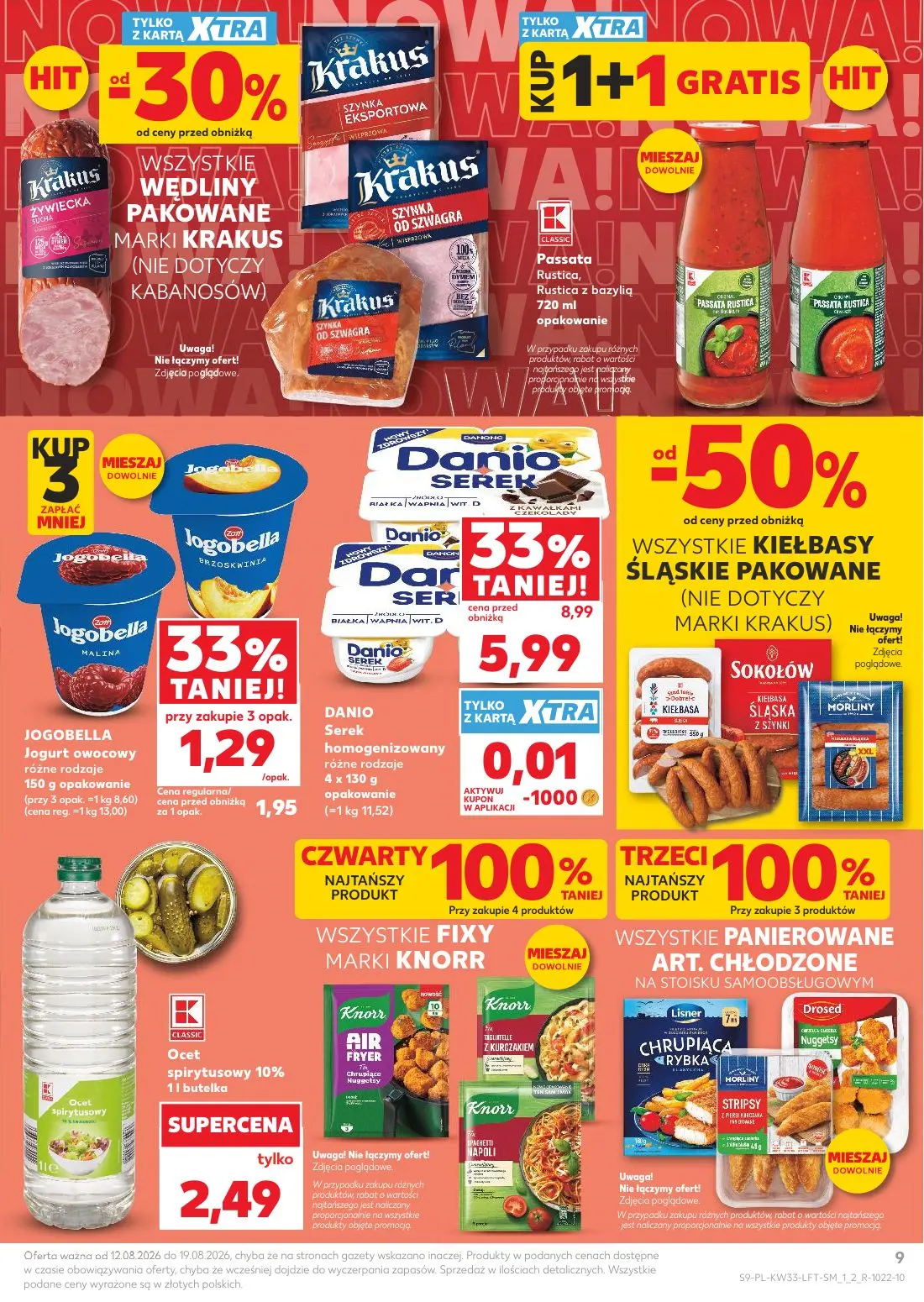 Kaufland gazetka, strona 9 z 64 — Danio Serek homogenizowany, Jogobella Jogurt owocowy