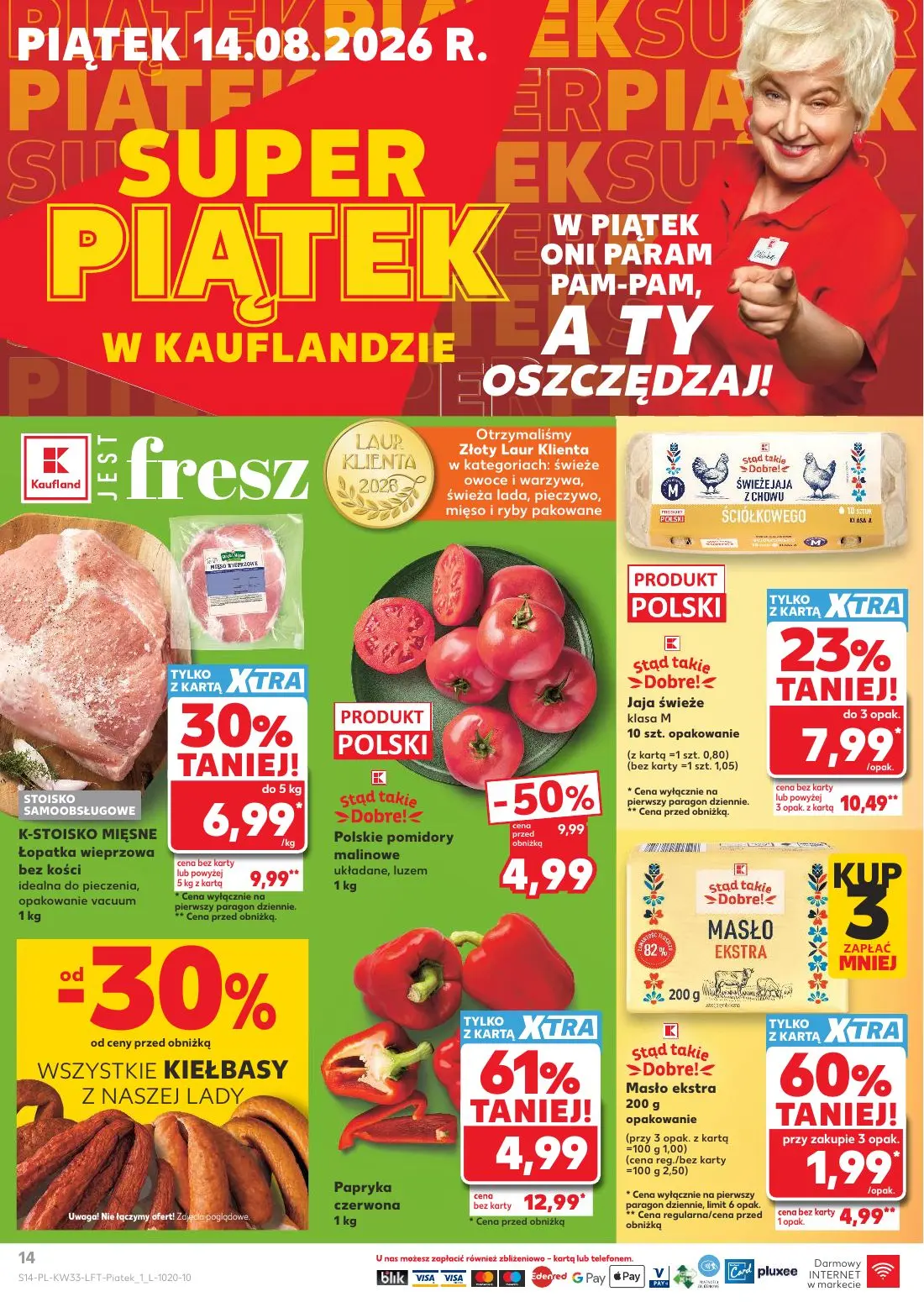 Kaufland gazetka, strona 14 z 64 — Papryka czerwona, Polskie pomidory malinowe