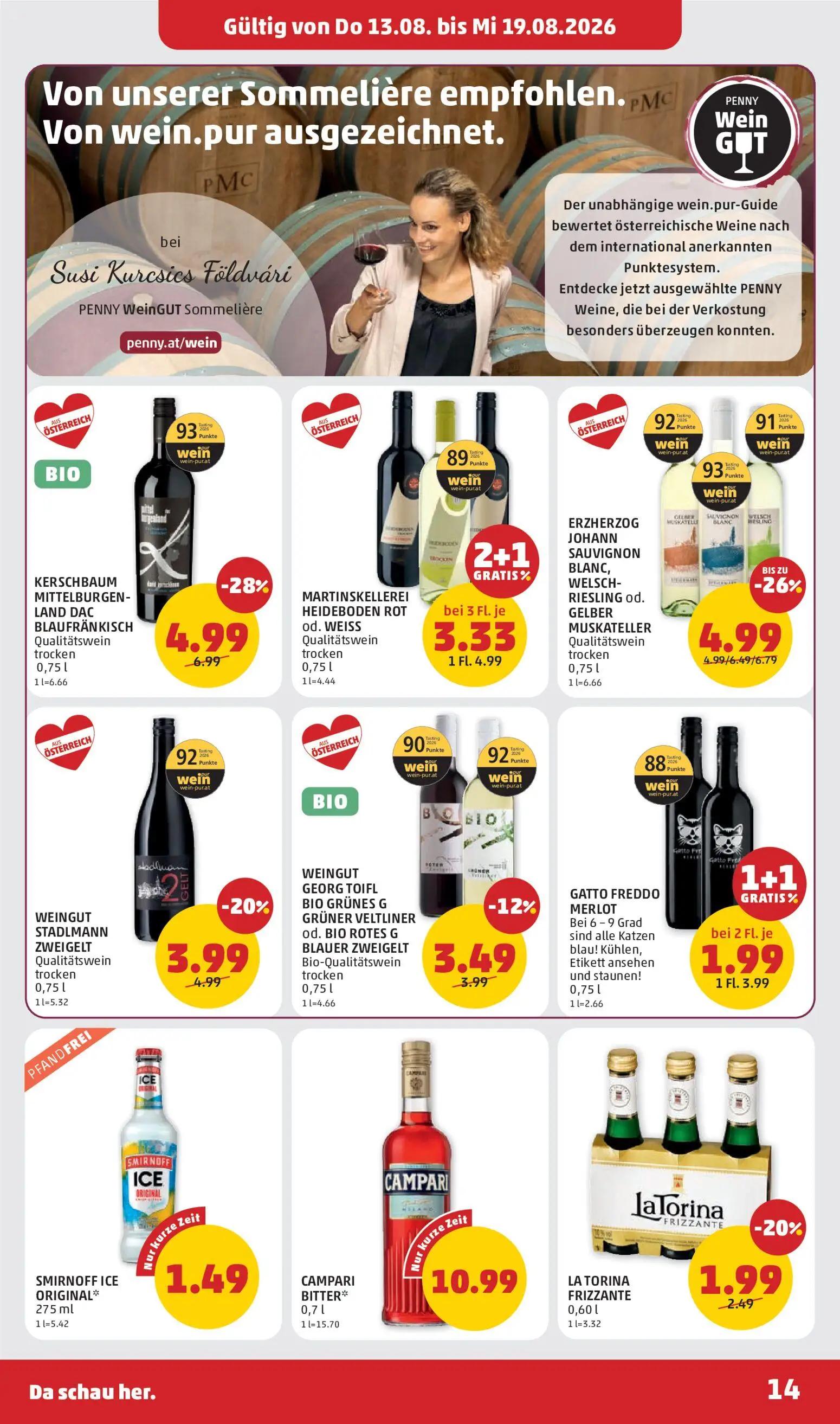 PENNY Prospekt, Seite 14 von 32 — LA TORINA FRIZZANTE, SMIRNOFF ICE ORIGINAL*