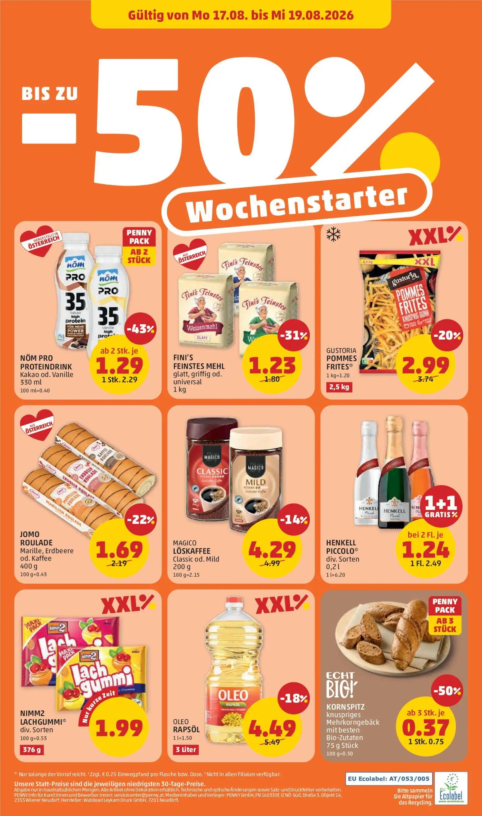 PENNY Prospekt, Seite 28 von 32 — HENKELL PICCOLO, FINI'S FEINSTES MEHL glatt, griffig od. universal, NIMM2 LACHGUMMI