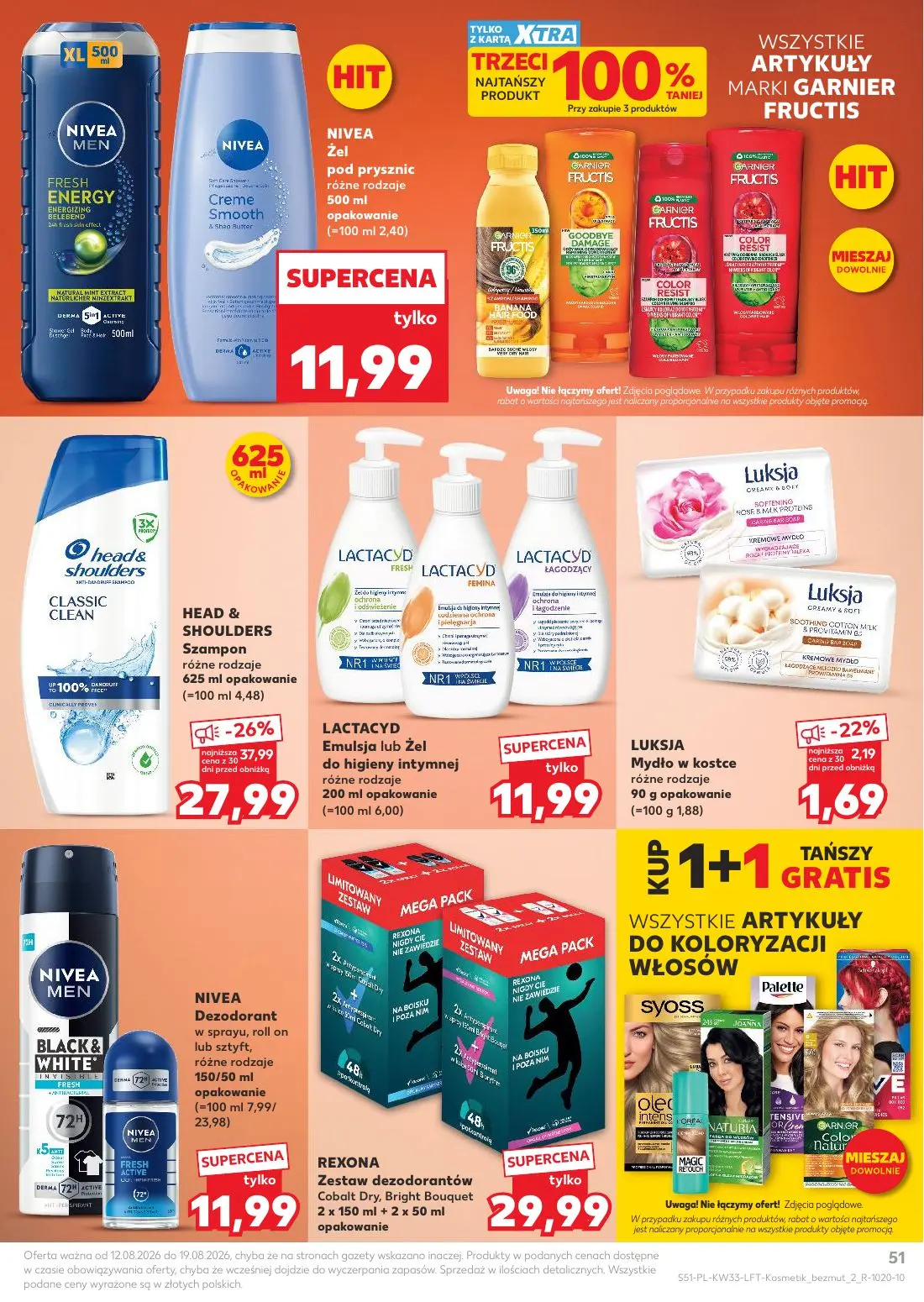 Kaufland gazetka, strona 51 z 64 — HEAD & SHOULDERS Szampon, LUKSJA Mydło w kostce, NIVEA Żel pod prysznic