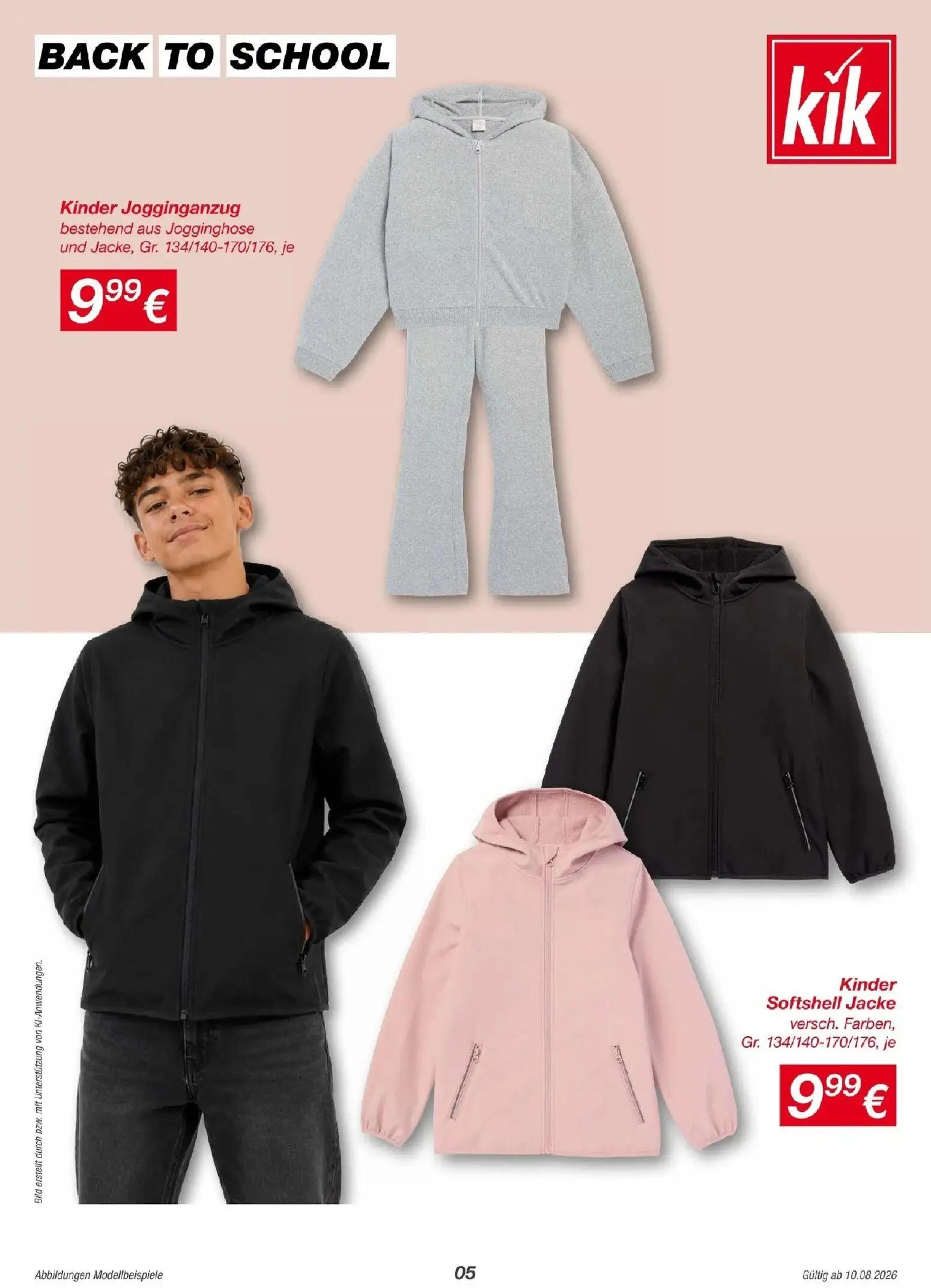 Billa Prospekt, Seite 5 von 23 — Kinder Jogginganzug, Kinder Softshell Jacke