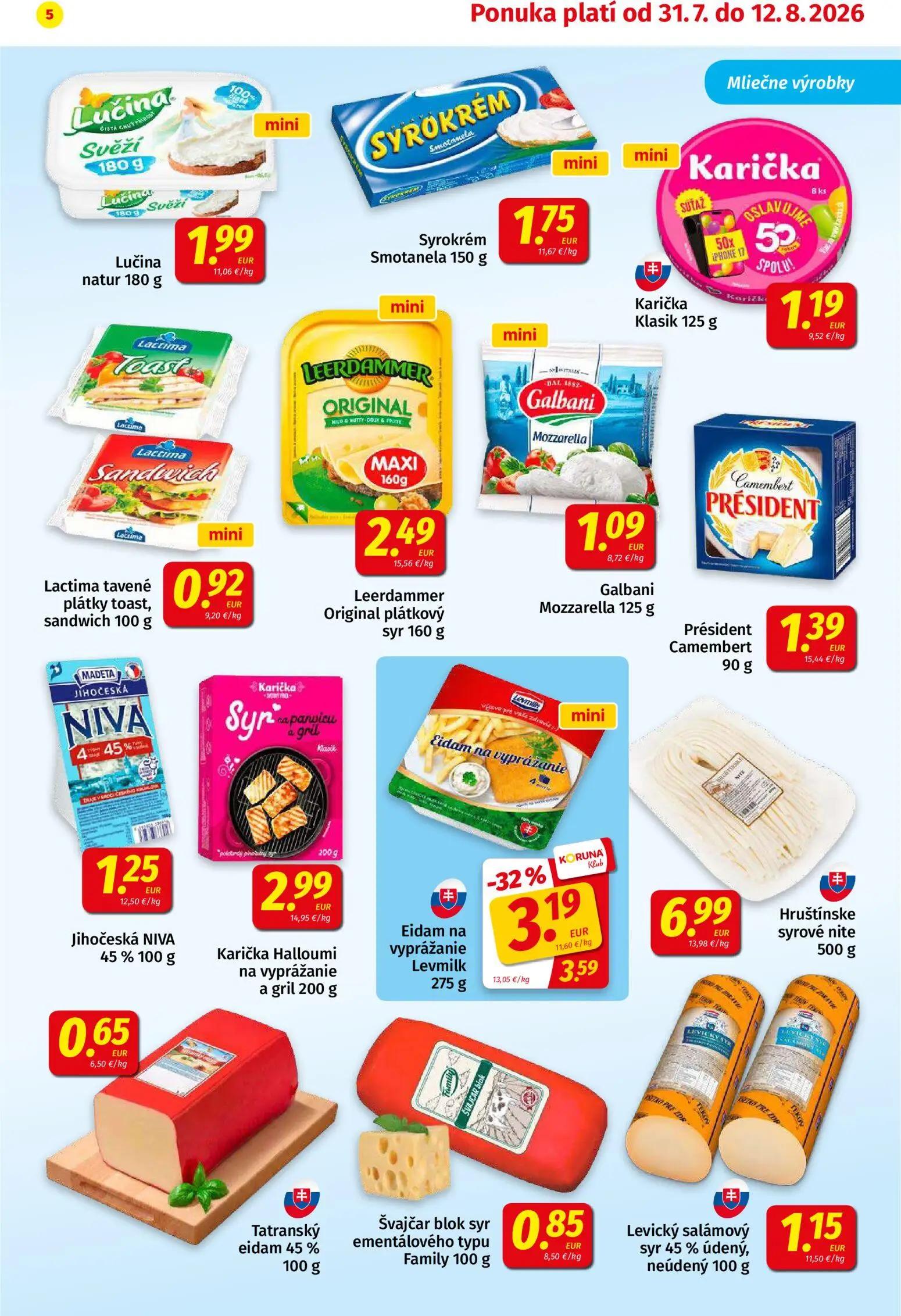 Koruna leták, strana 5 z 24 — Eidam na vyprážanie Levmilk
