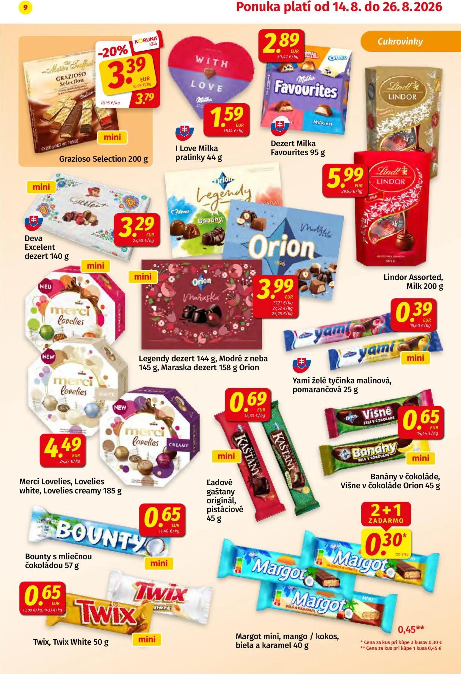 Koruna leták, strana 9 z 24 — Grazioso Selection, Margot mini, Margot mini mango / kokos