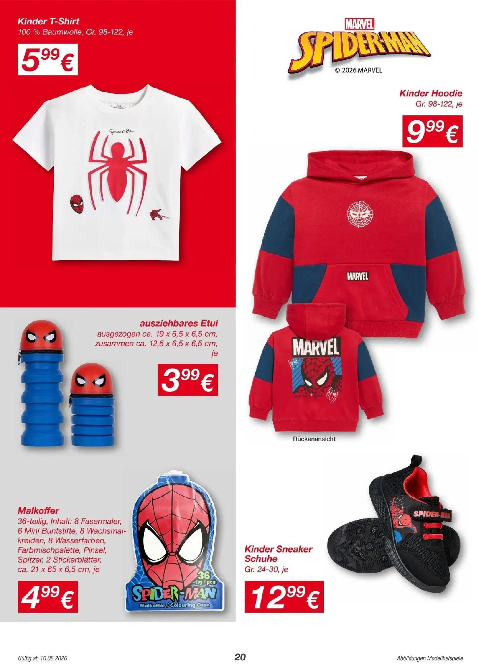 Billa Prospekt, Seite 20 von 23 — Kinder T-Shirt, Kinder Hoodie, ausziehbares Etui